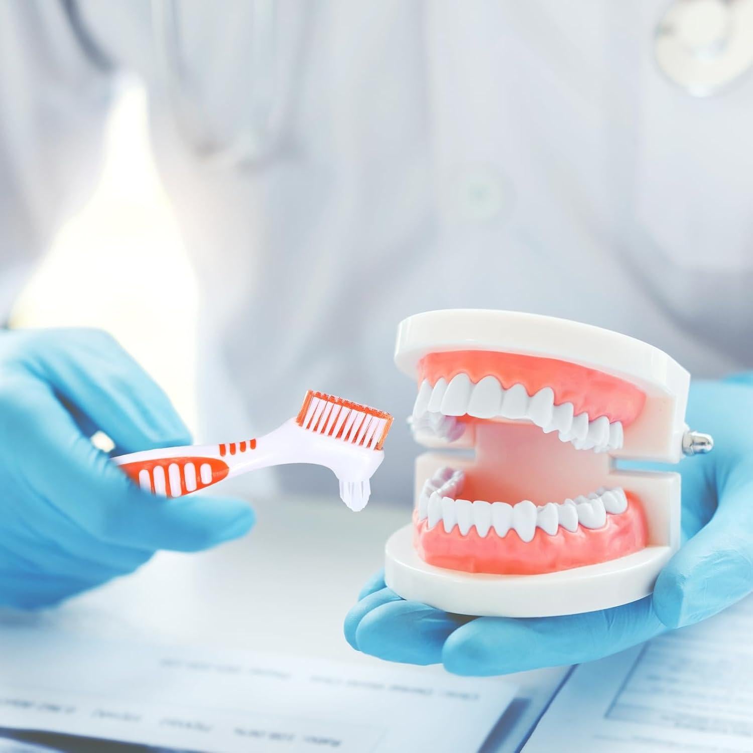 Juego de 2 Cepillos de Limpieza de Dentaduras YUXIANLB