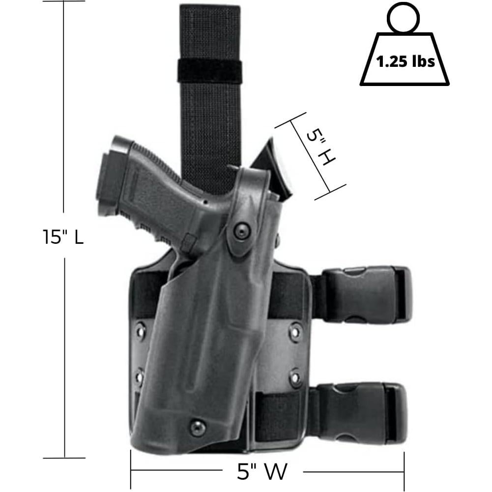 Funda Táctica Safariland 6304 para Glock 17/22, Negro