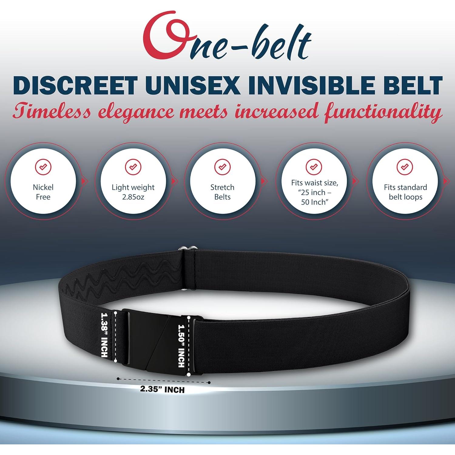 Cinturón elástico invisible One-Belt ajustable 127 cm