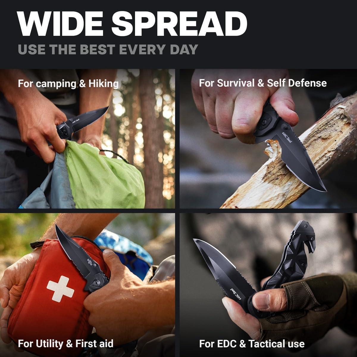 Cuchillo de Bolsillo BUEN TRABAJADOR HB 207 - Hoja Serrada 8.9 cm