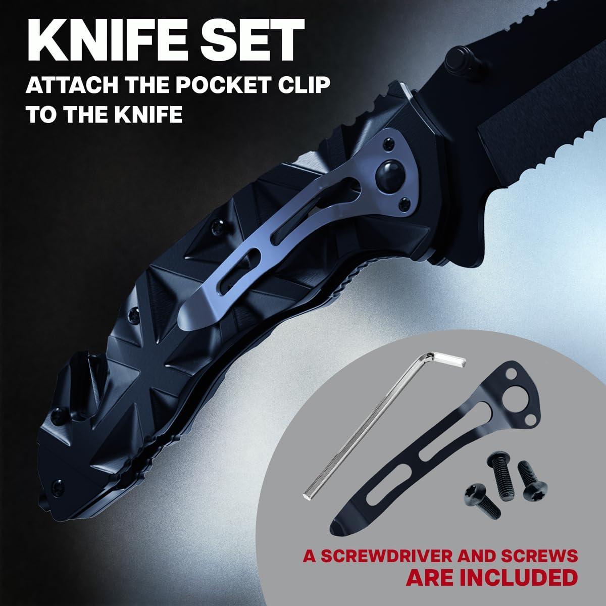 Cuchillo de Bolsillo BUEN TRABAJADOR HB 207 - Hoja Serrada 8.9 cm