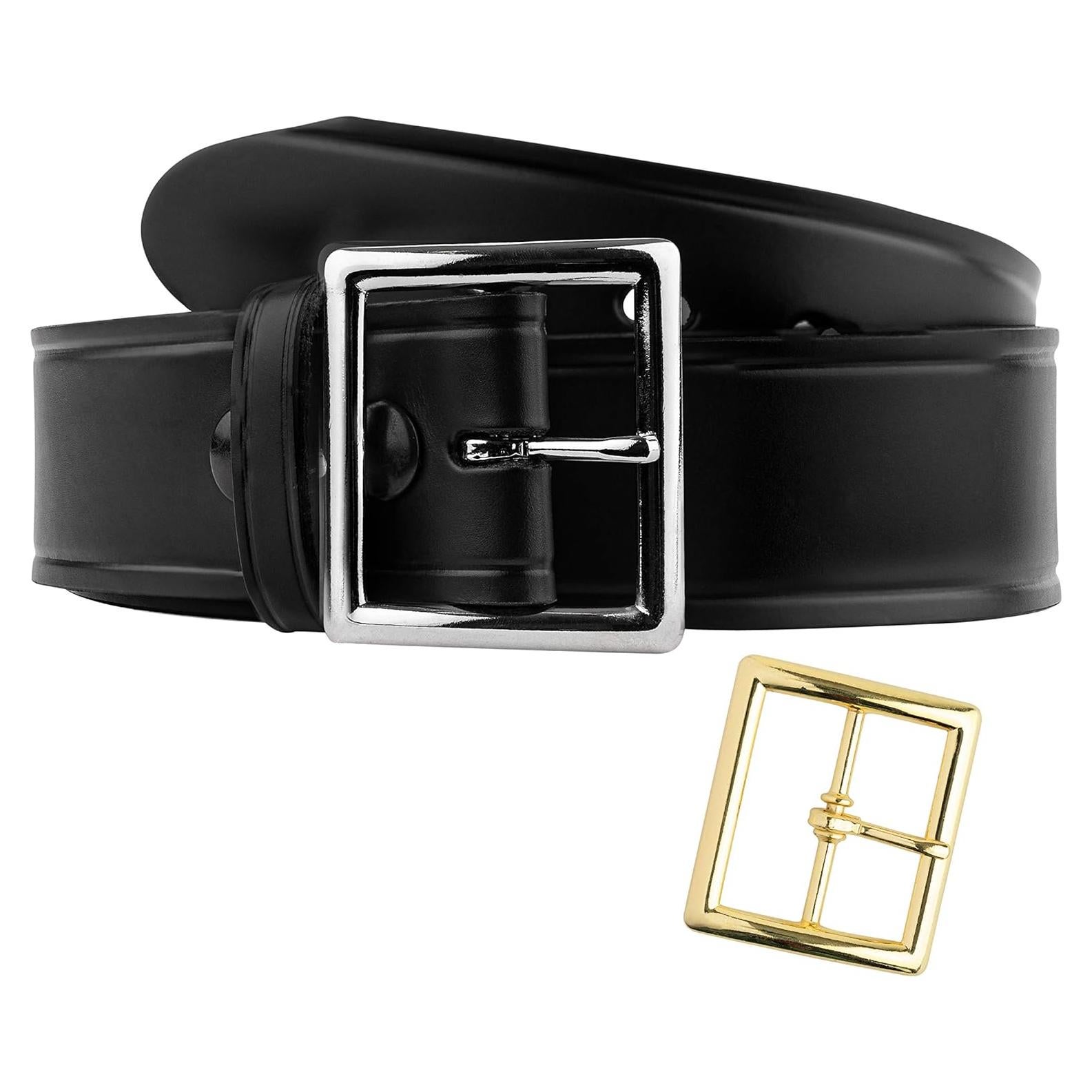 Cinturón de Cuero Garrison Perfect Fit 4.4cm Negro