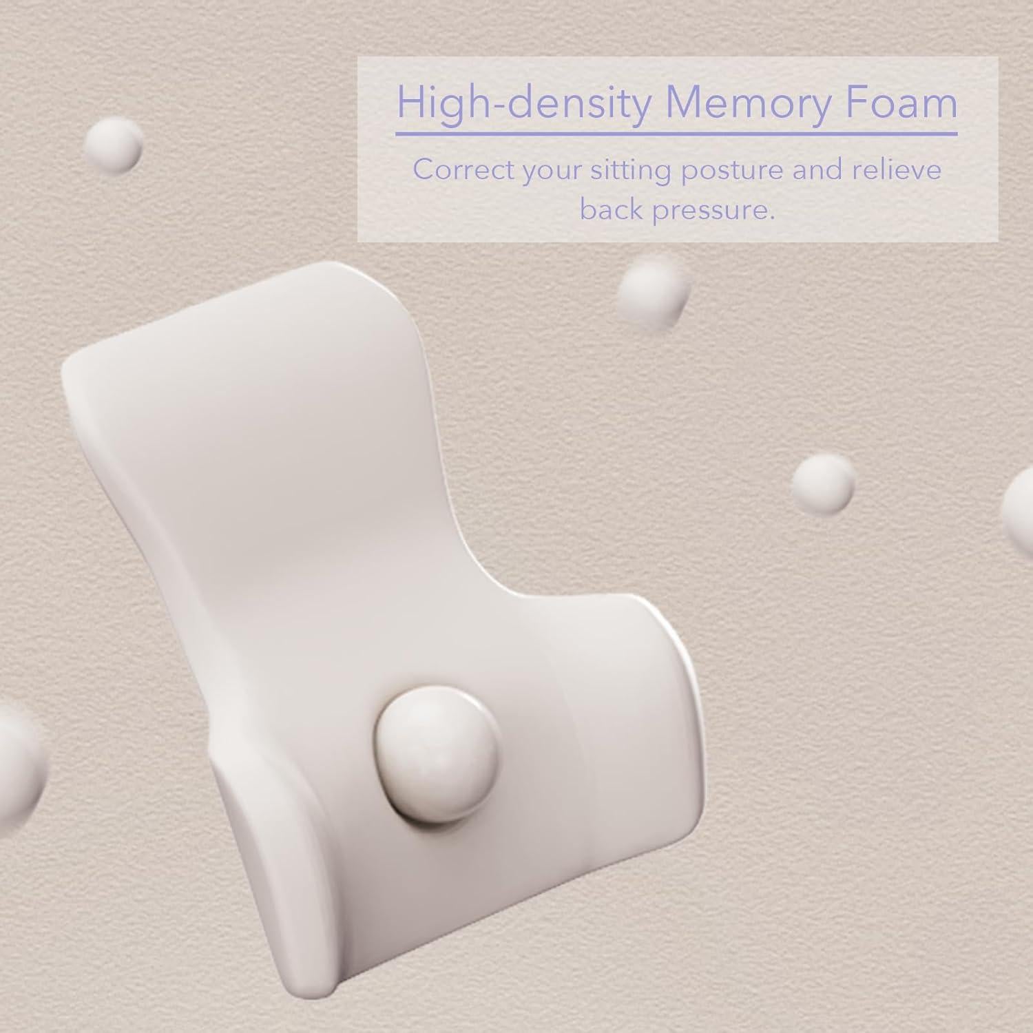 Almohada Lumbar MXPOLY Negra - Espuma Viscoelástica Ergonómica