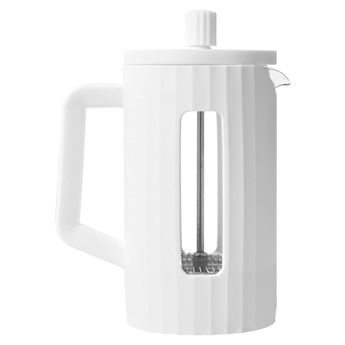 Prensa Francesa TheJze 34 oz Vidrio Borosilicato Blanco
