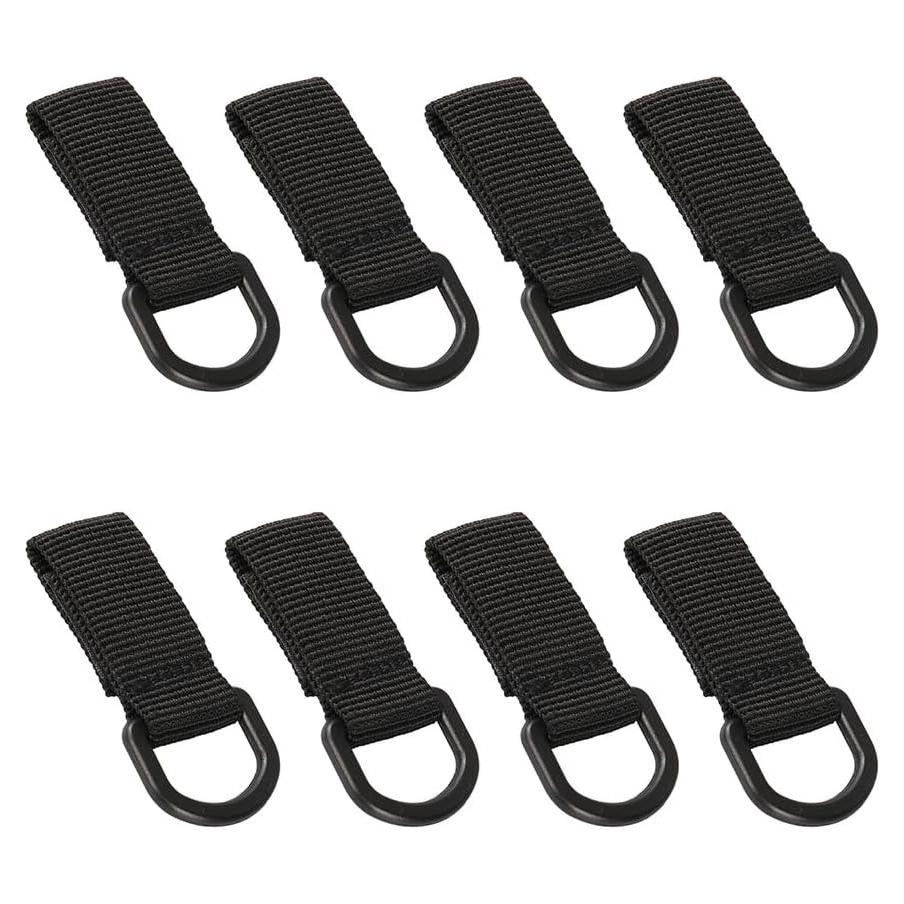 Clips Tácticos en D ZYAMY 8 Piezas Nylon Marrón/Negro
