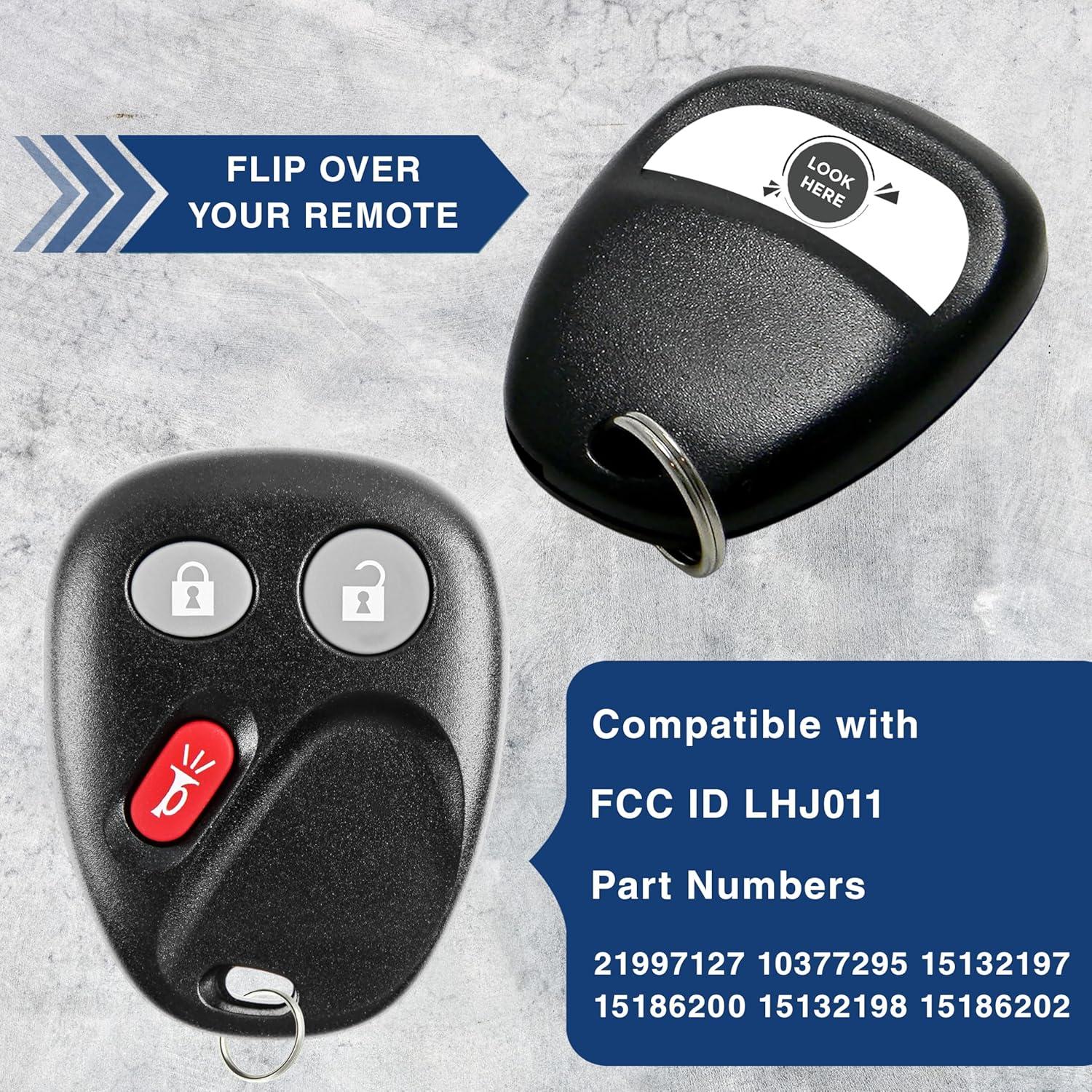 Llavero KeylessOption 3 Botones para Chevrolet y GMC
