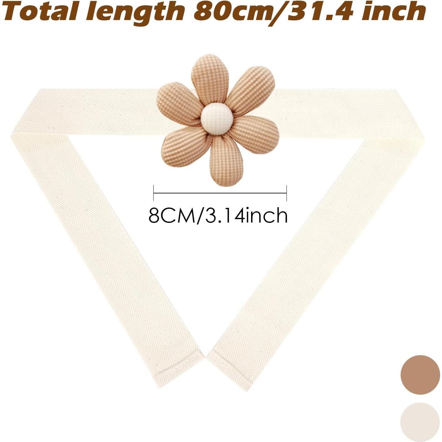 Sujetadores de Cortinas SRG 4 Pcs Algodón Crema y Caqui