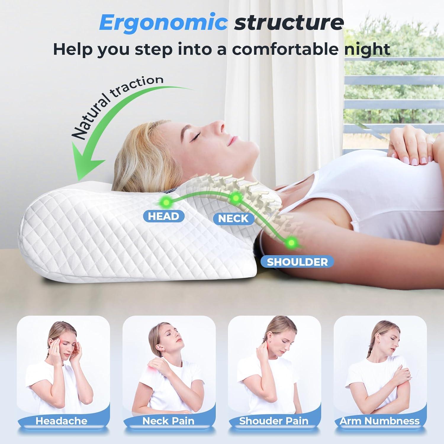 Almohada Cervical Ergonómica SAHEYER Espuma con Memoria 59x43cm