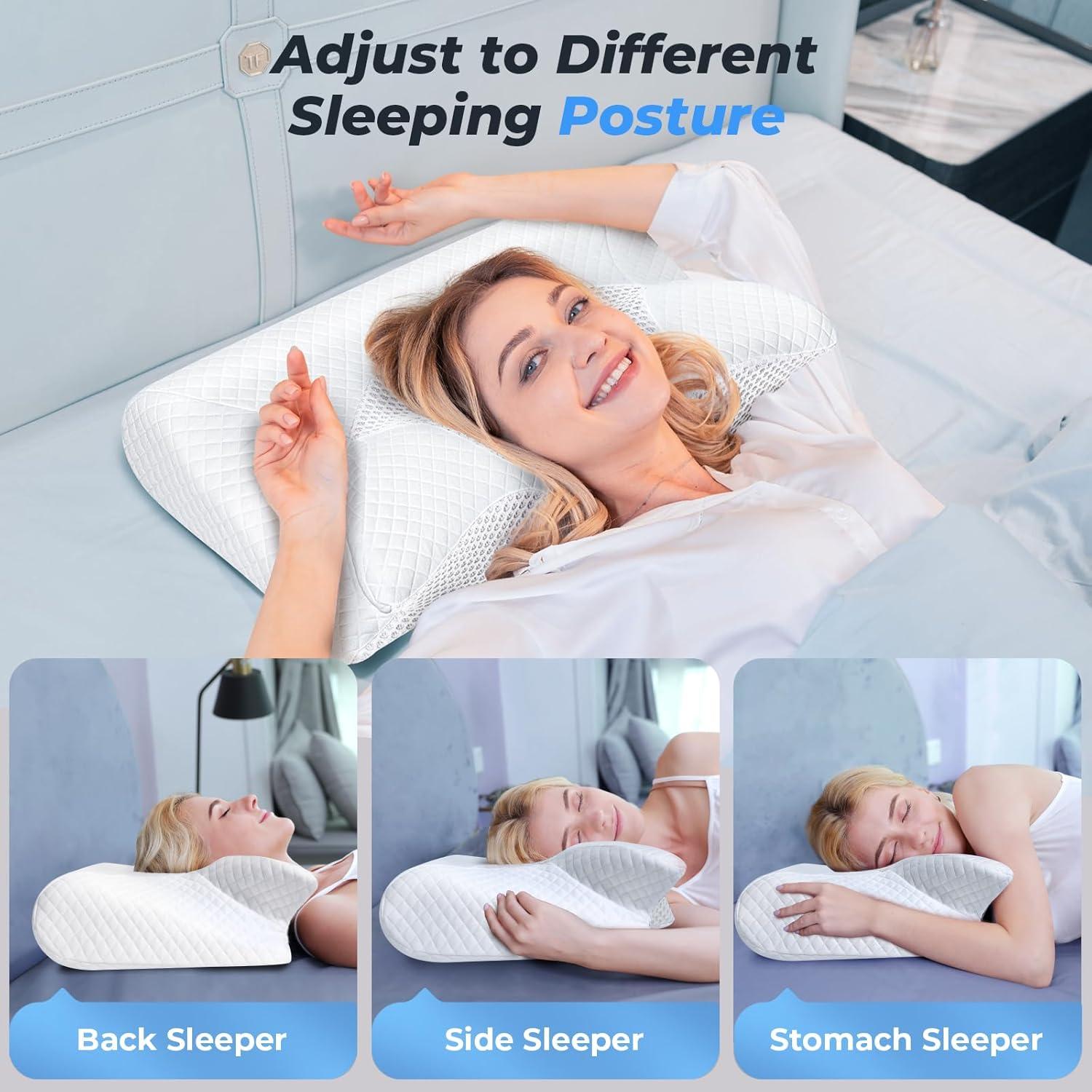 Almohada Cervical Ergonómica SAHEYER Espuma con Memoria 59x43cm