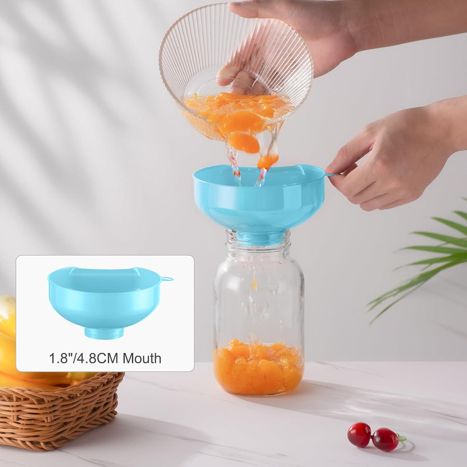 Juego de Embudos de Plástico Pisol para Cocina - 4 Tamaños