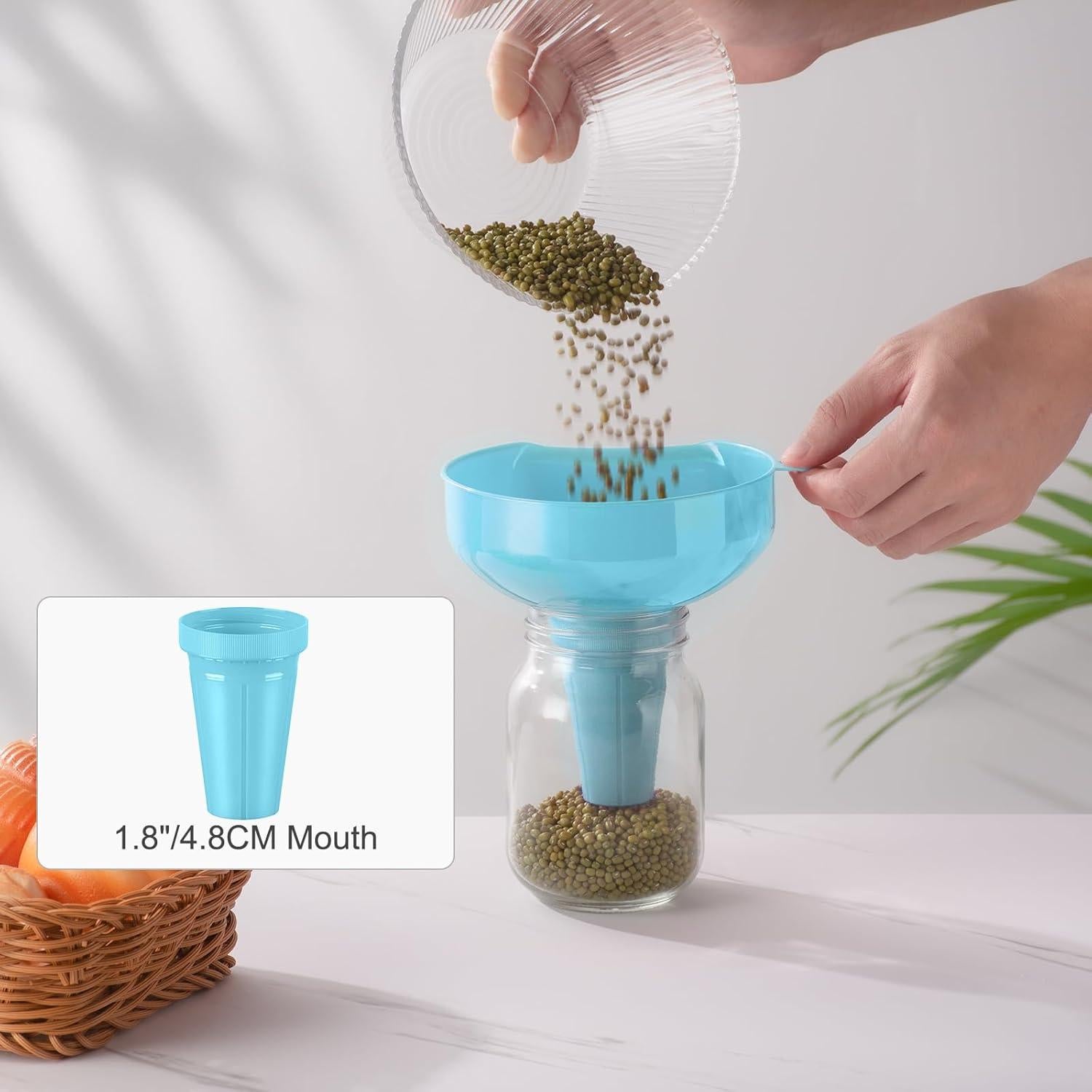 Juego de Embudos de Plástico Pisol para Cocina - 4 Tamaños