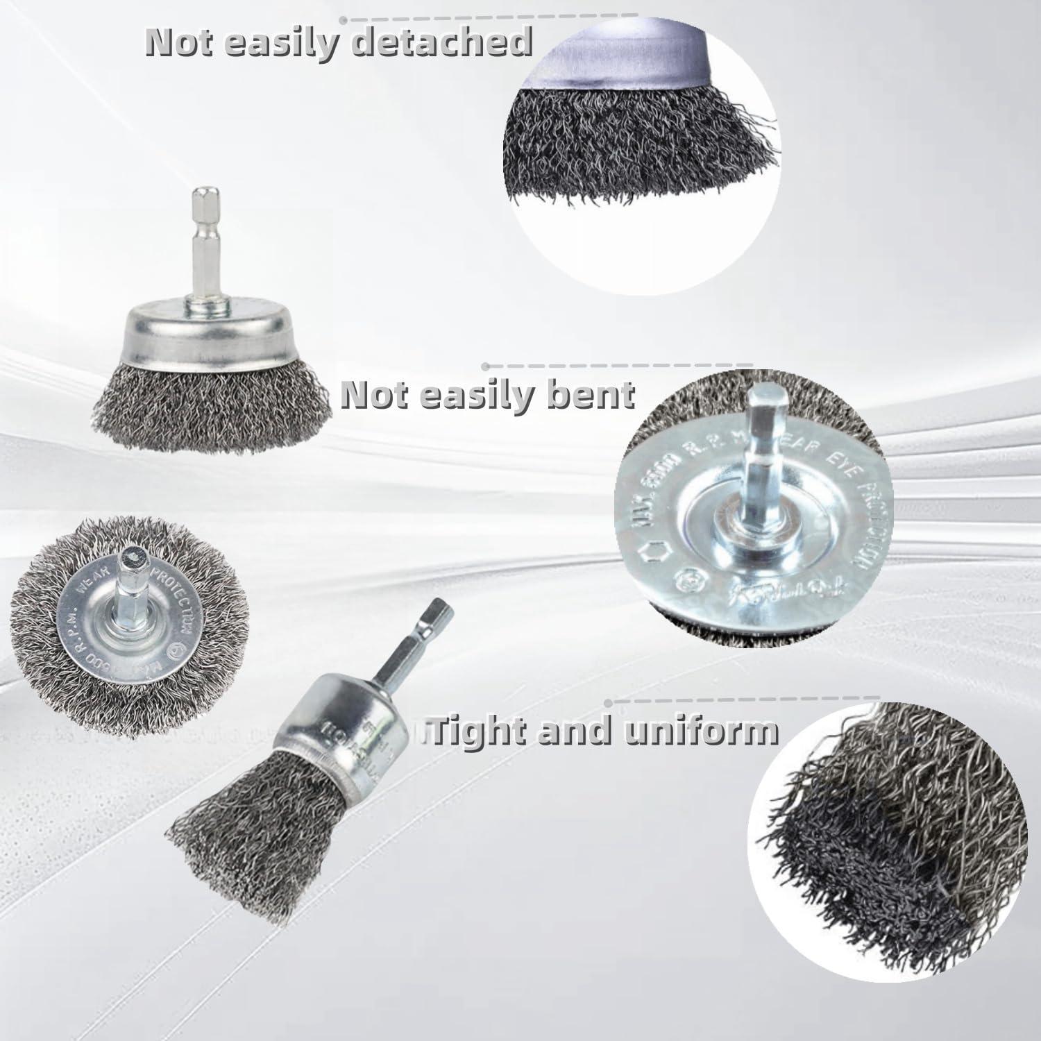 Paquete de 6 cepillos de alambre ZHRMJZG para taladro