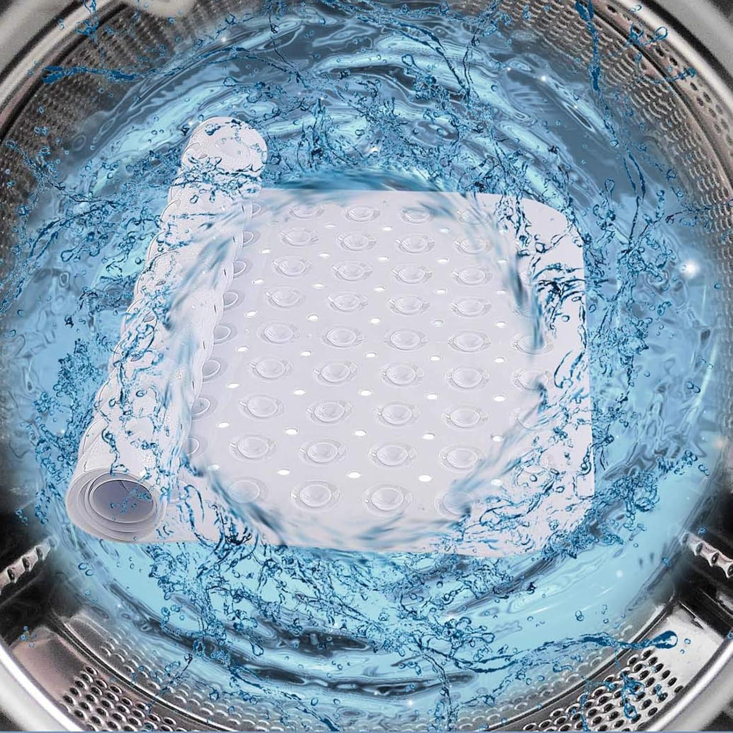 Alfombrilla de Ducha Antideslizante XKVUKXO 100x40 cm Gris