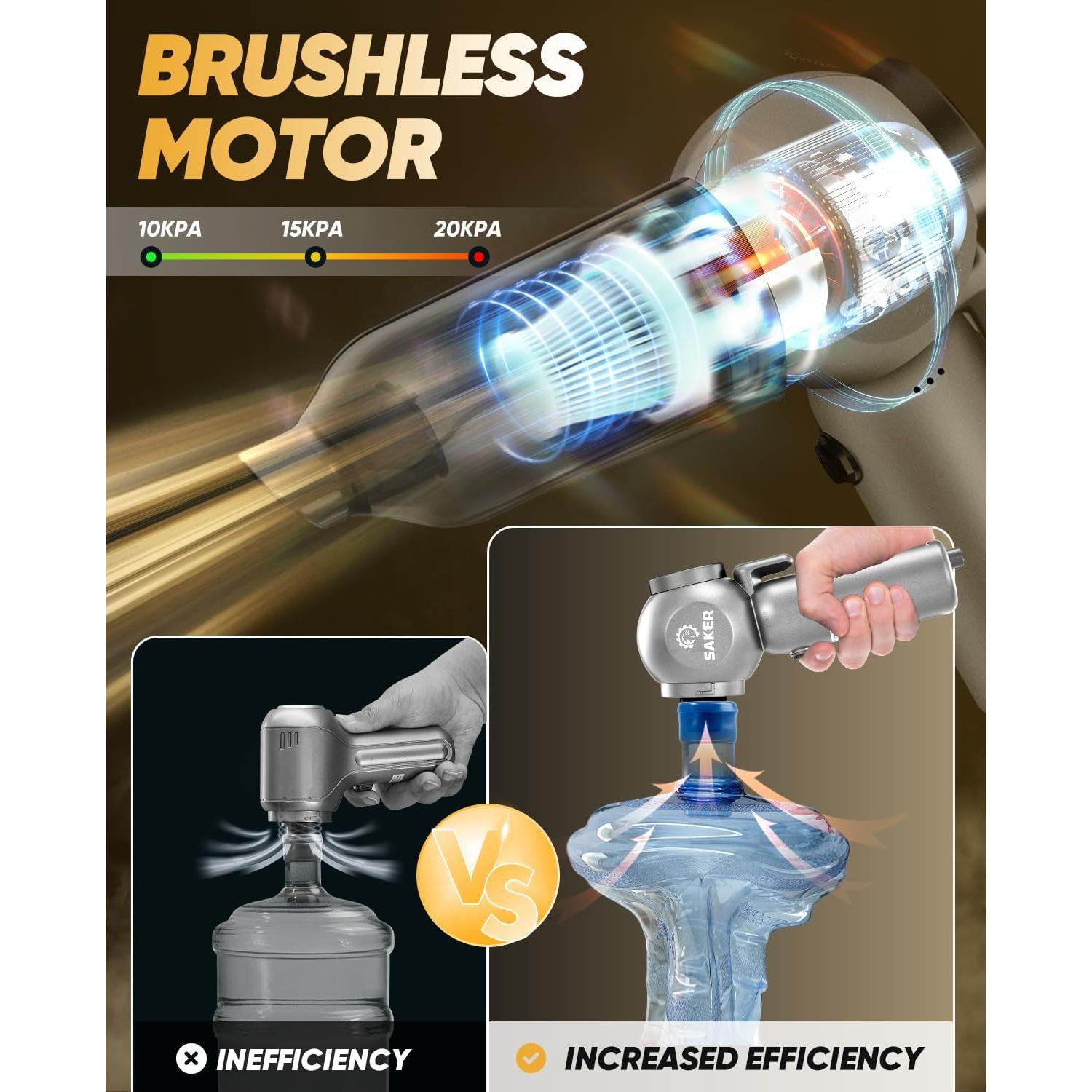 Aspiradora de Coche Saker SW-102 Inalámbrica 6-en-1 20000PA