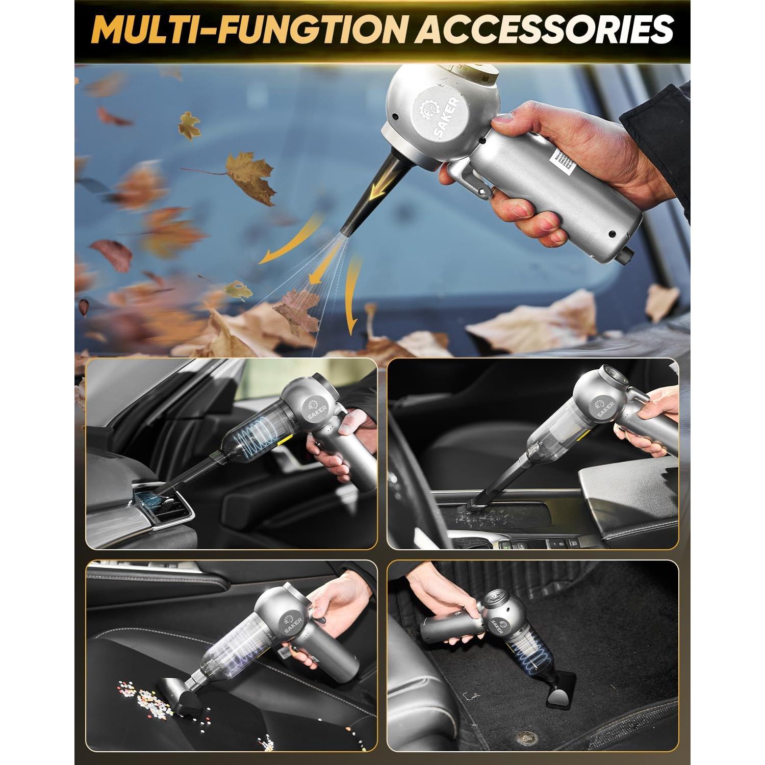 Aspiradora de Coche Saker SW-102 Inalámbrica 6-en-1 20000PA