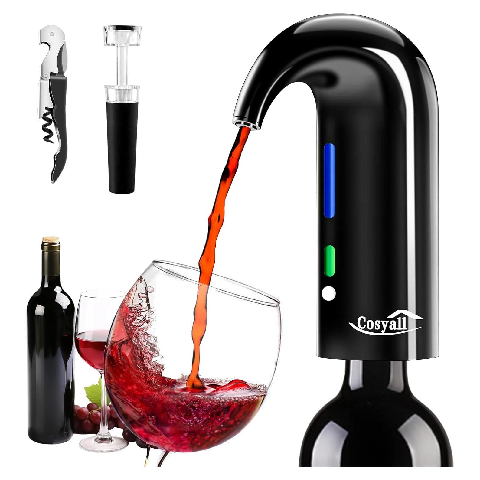 Aerador de Vino Eléctrico Cosyall EA01 0.95L Negro