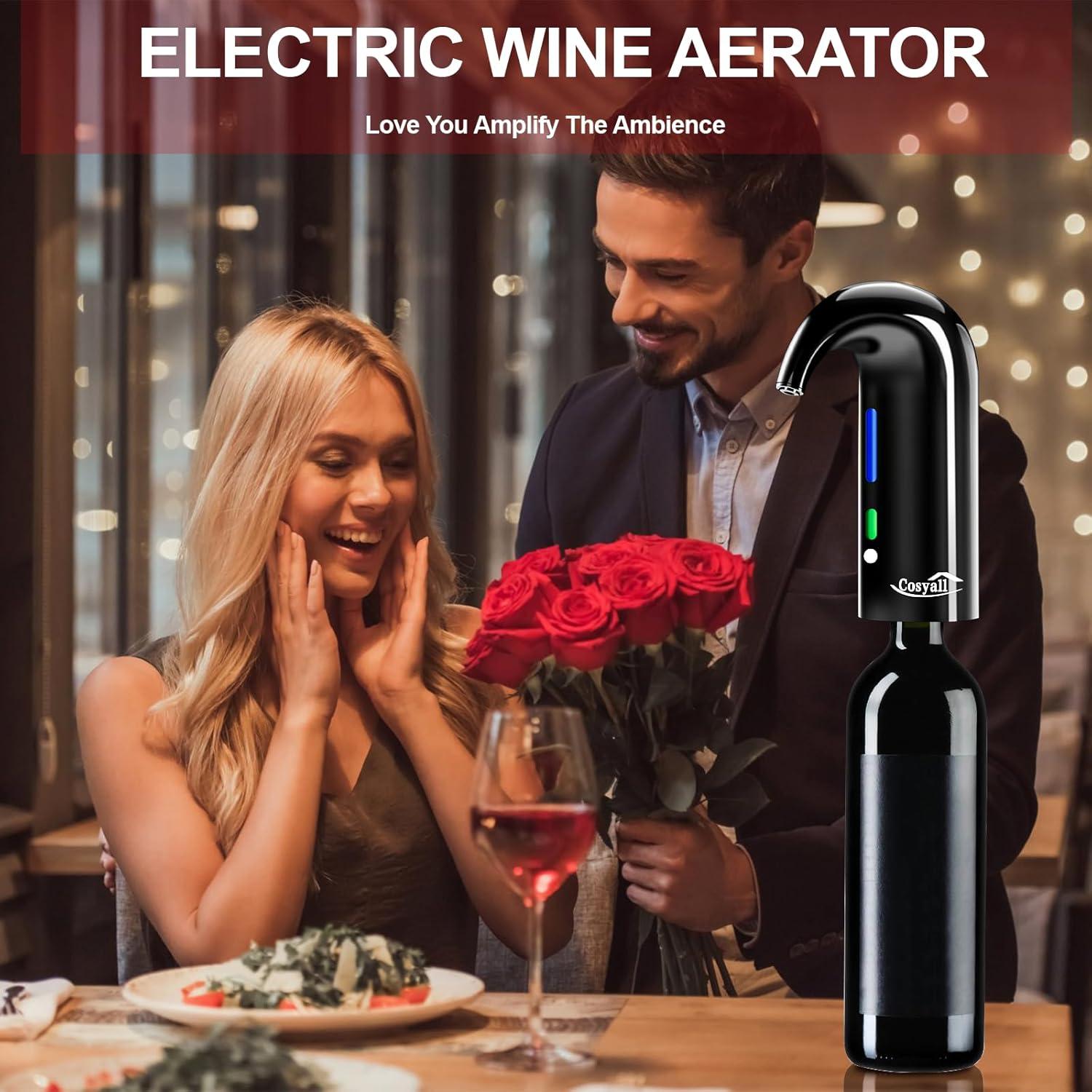 Aerador de Vino Eléctrico Cosyall EA01 0.95L Negro