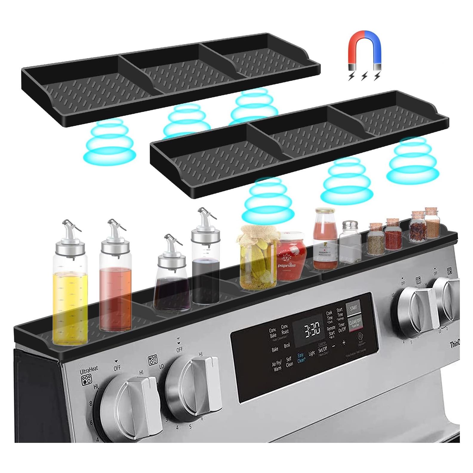 Estante Magnético de Cocina Hydream 30cm Silicona Negro