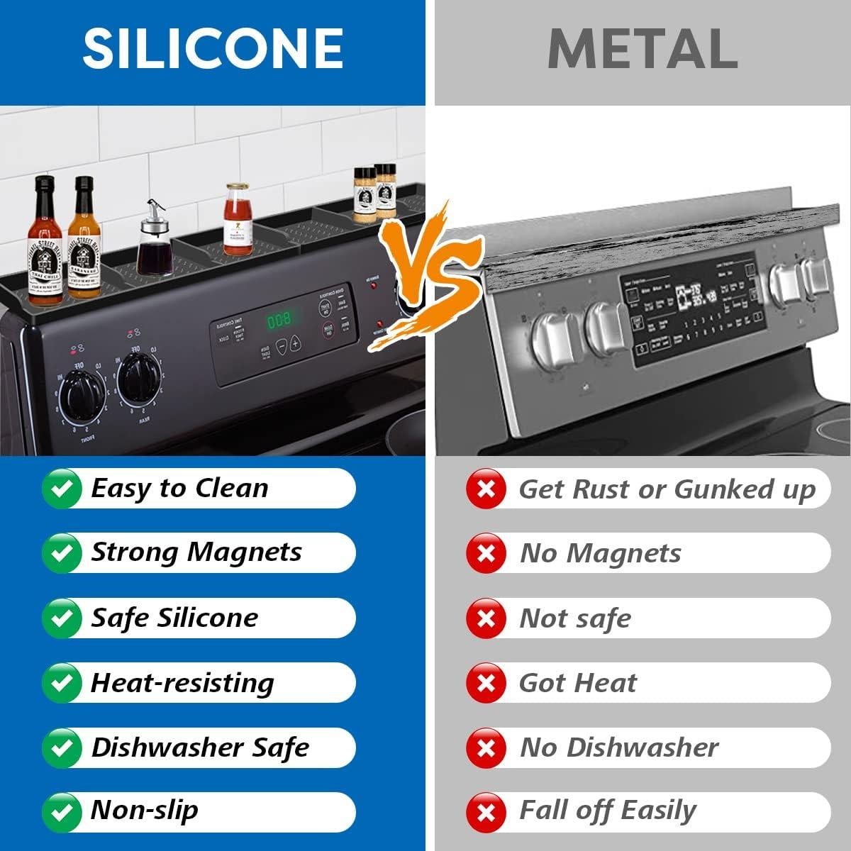 Estante Magnético de Cocina Hydream 30cm Silicona Negro