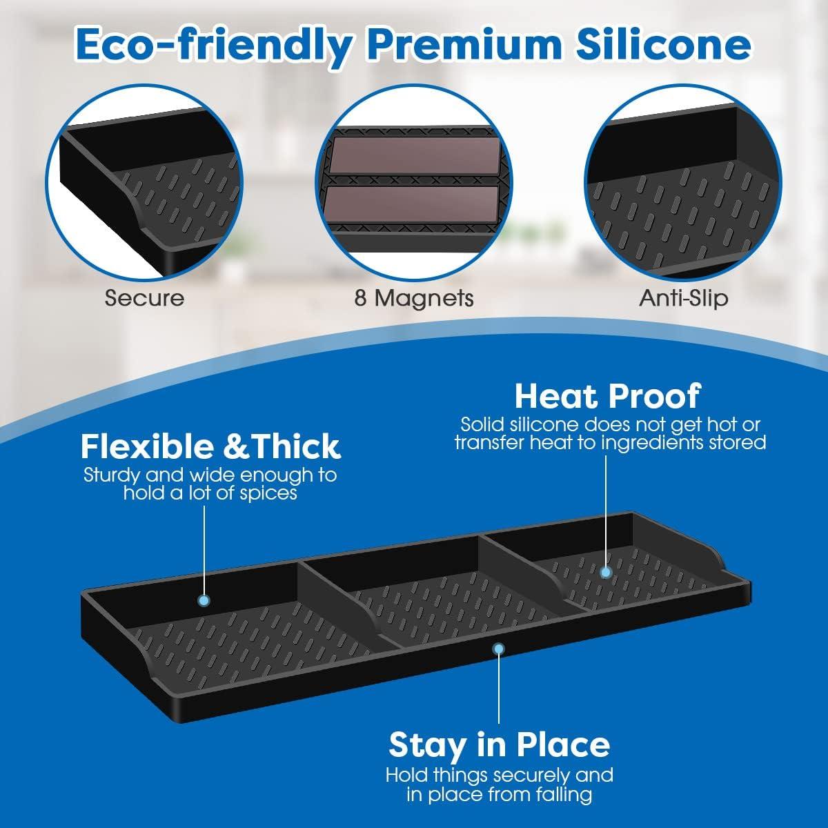 Estante Magnético de Cocina Hydream 30cm Silicona Negro