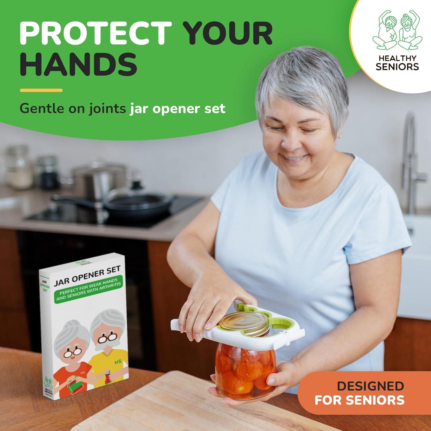 Abrebotellas Multifuncional 5 en 1 para Personas Mayores Verde