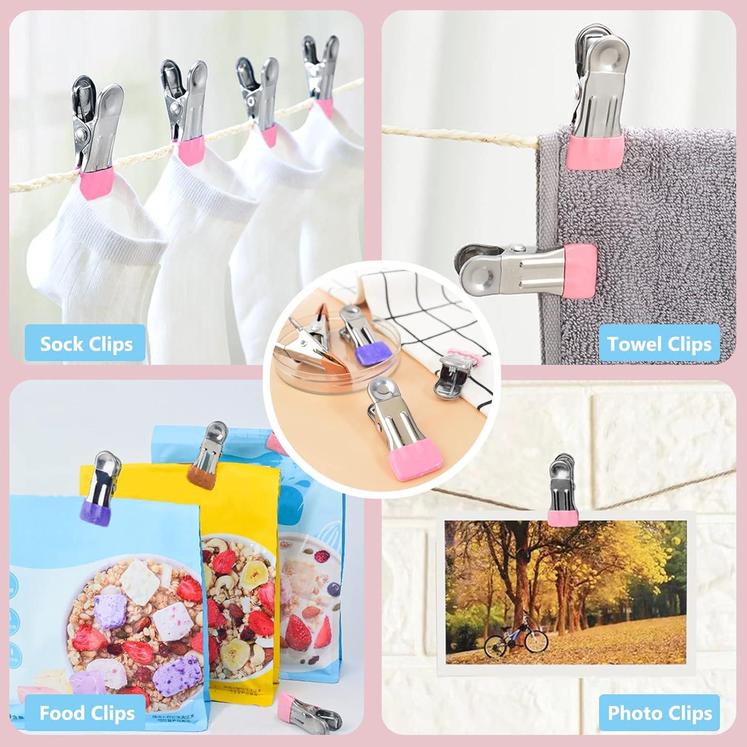 Pinzas de Ropa Sylroal Acero Inoxidable 32 Piezas Multicolor