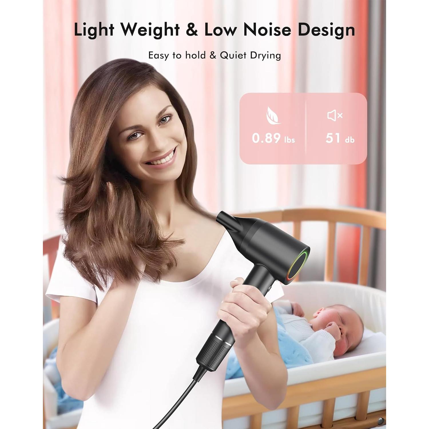 Secador de Pelo OIMYE Profesional 160000 RPM Iónico 500M Iones