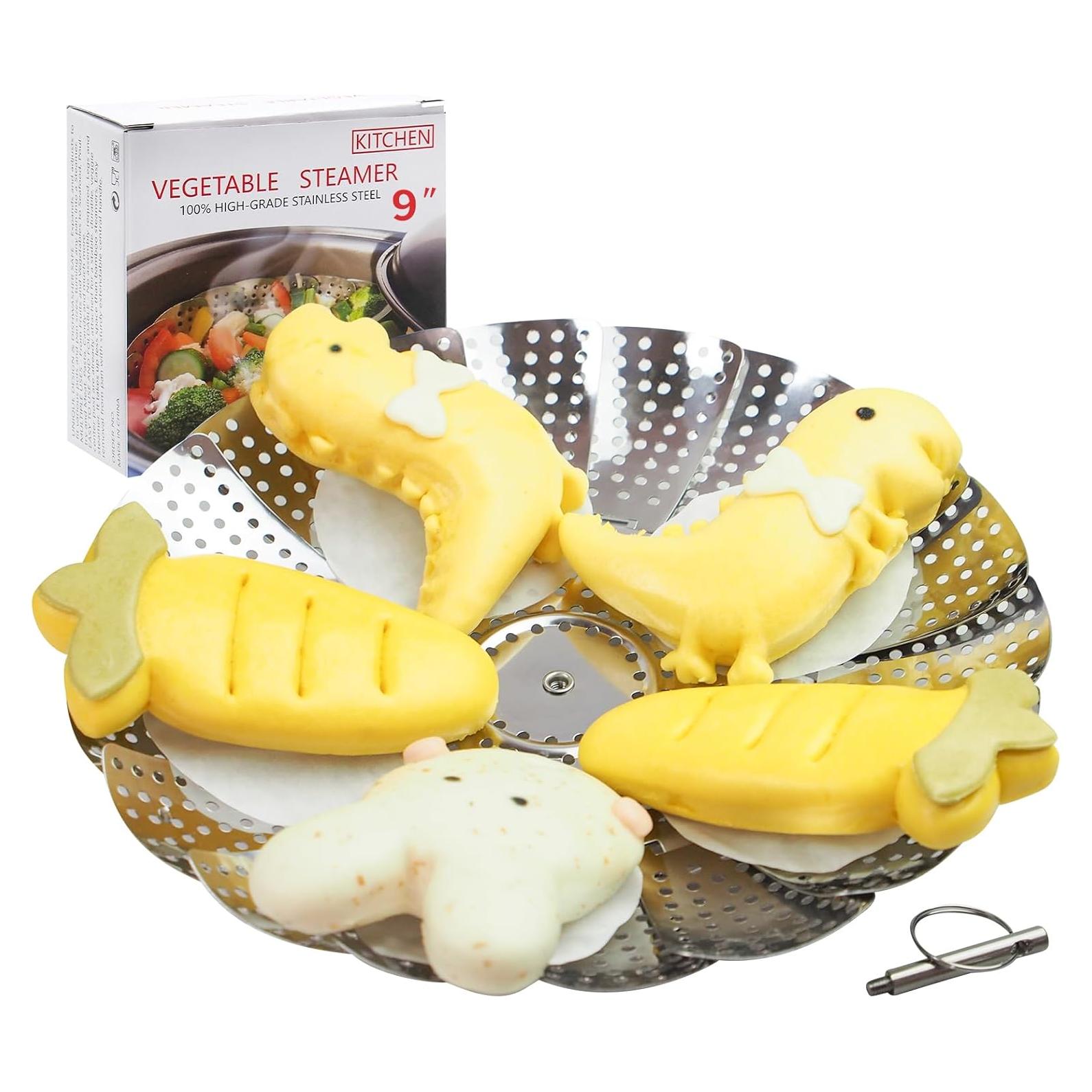 Cesta Vaporera Plegable Acero Inoxidable SHIKORI 14-22.86 cm