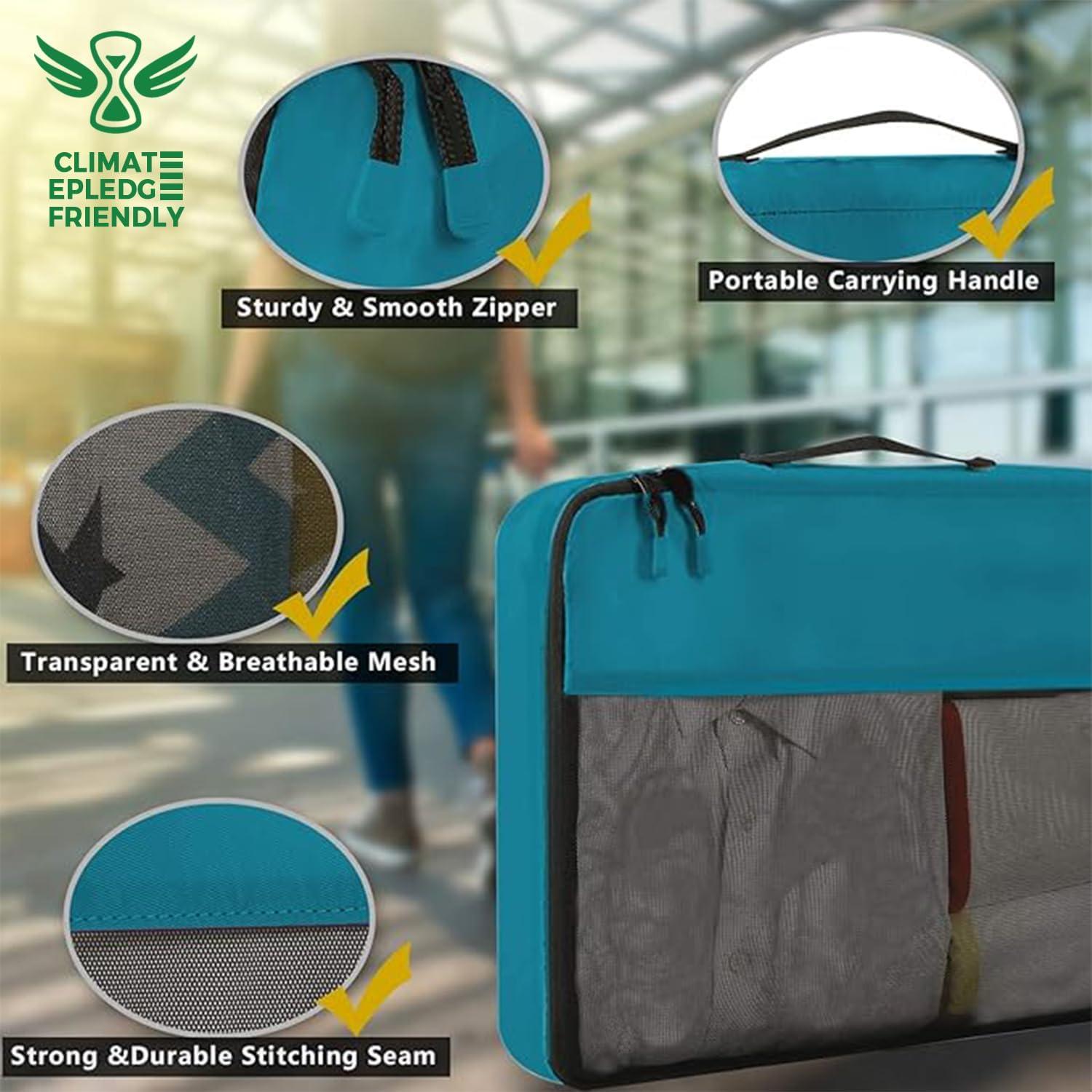 Cubos de Empaque Organizador BAGAIL 8 Set Verde Azulado