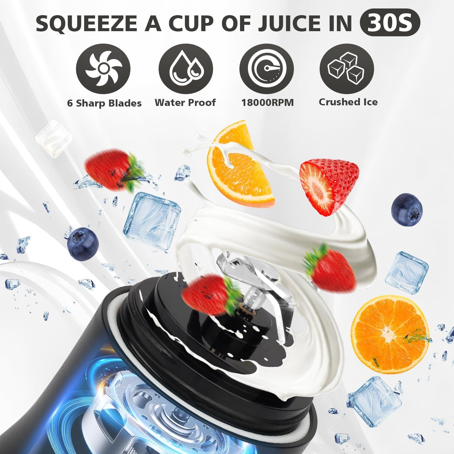 Licuadora Portátil Swietonic 600ml Recargable USB para Batidos