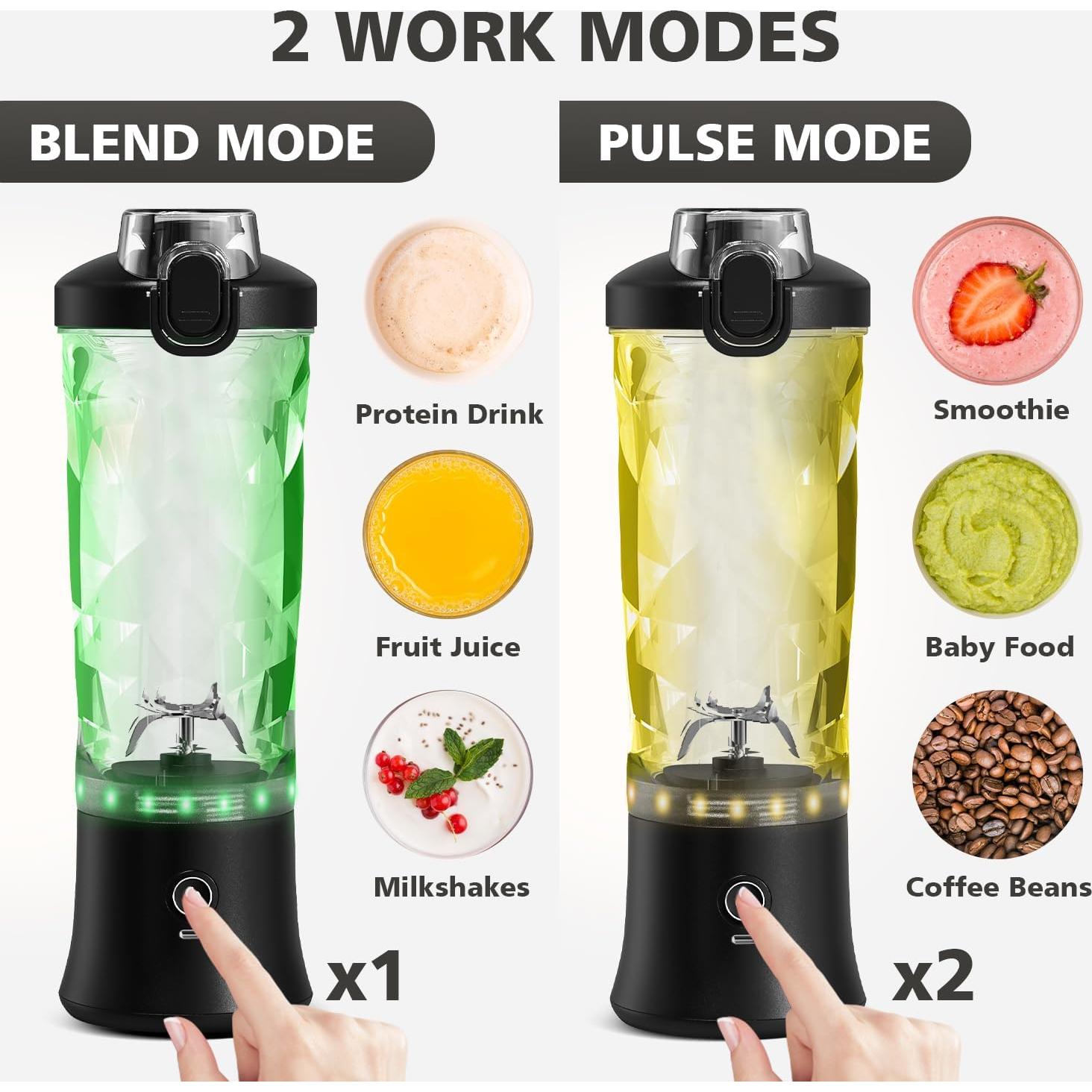 Licuadora Portátil Swietonic 600ml Recargable USB para Batidos