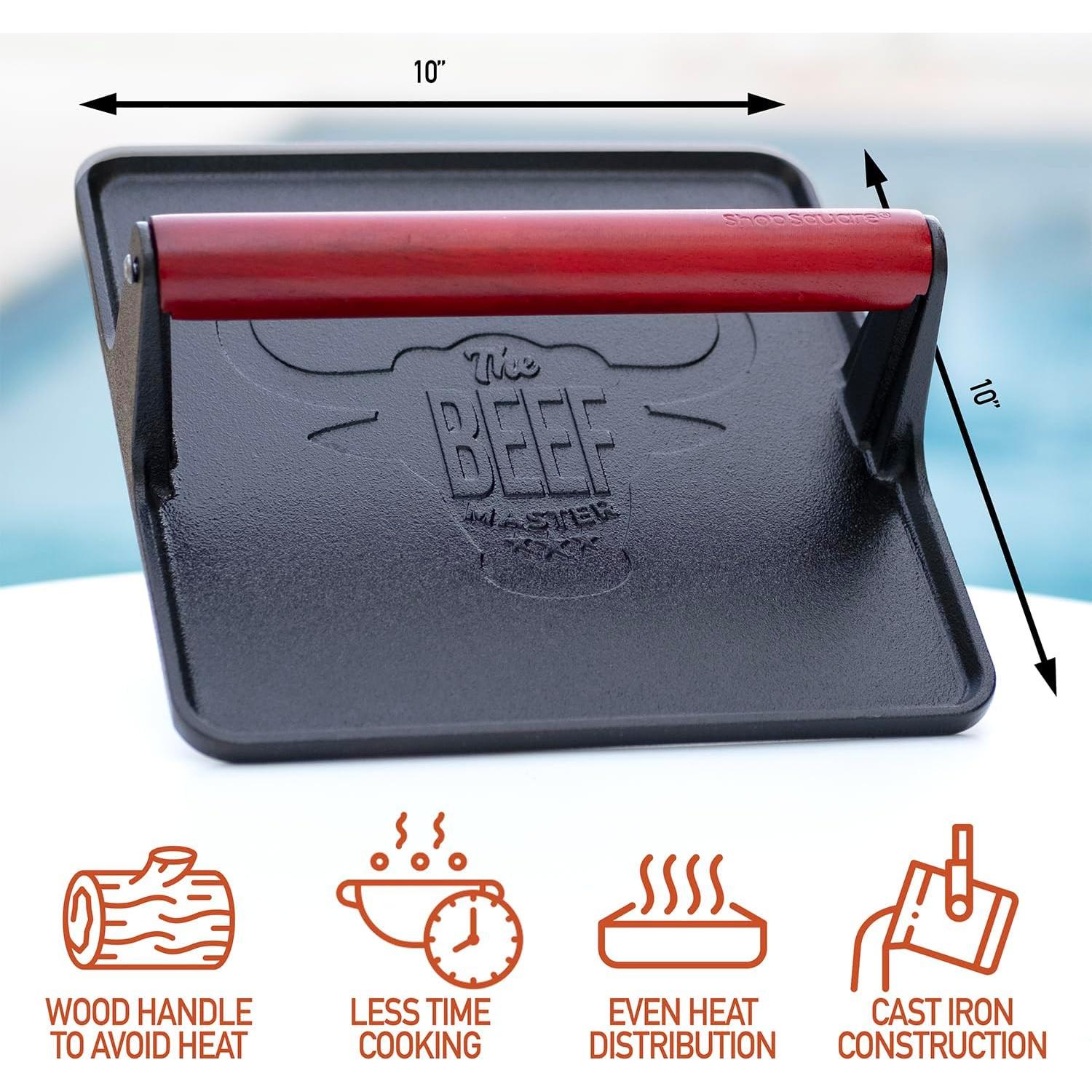 Prensa de Grill XL Beef Master Hierro Fundido 25.4cm