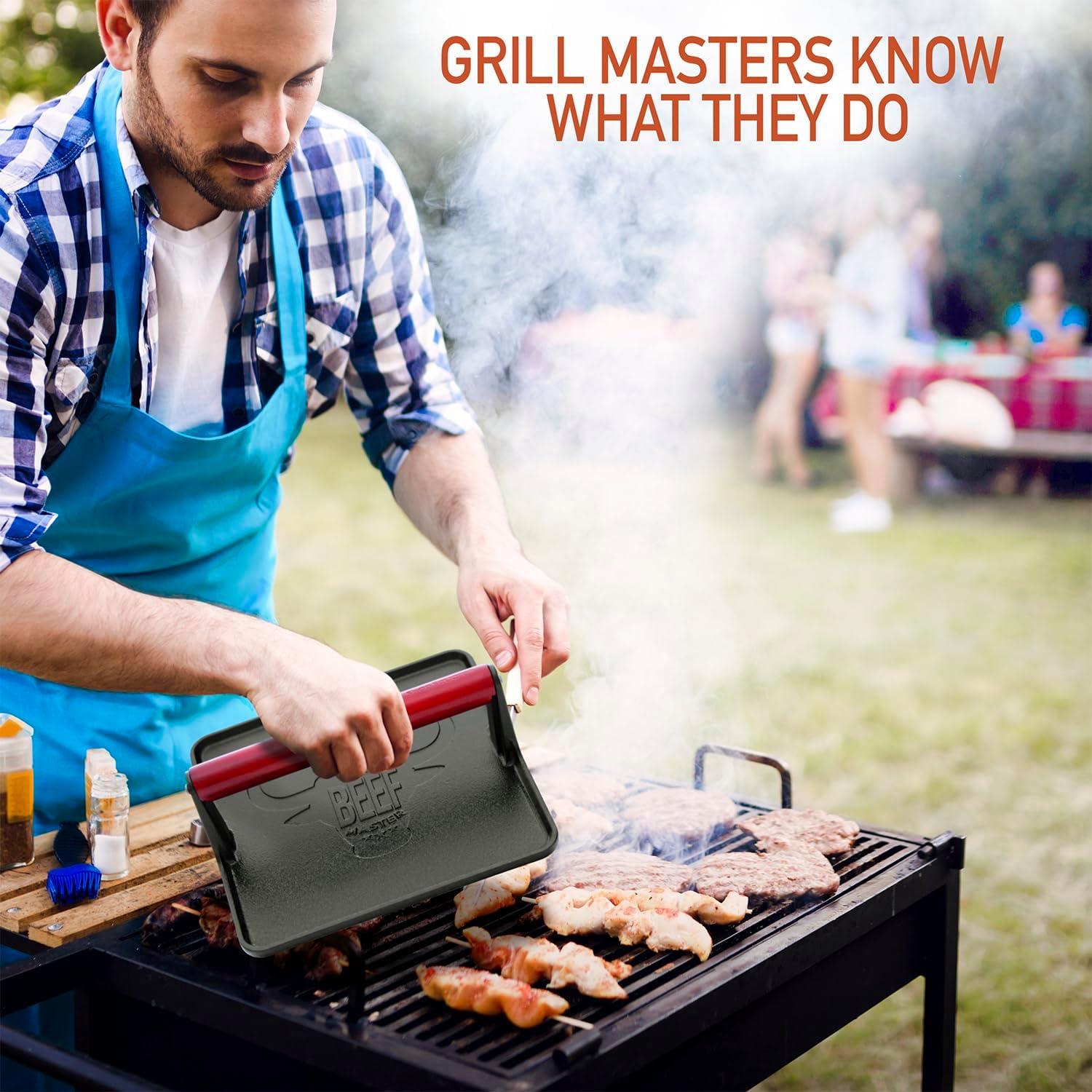 Prensa de Grill XL Beef Master Hierro Fundido 25.4cm