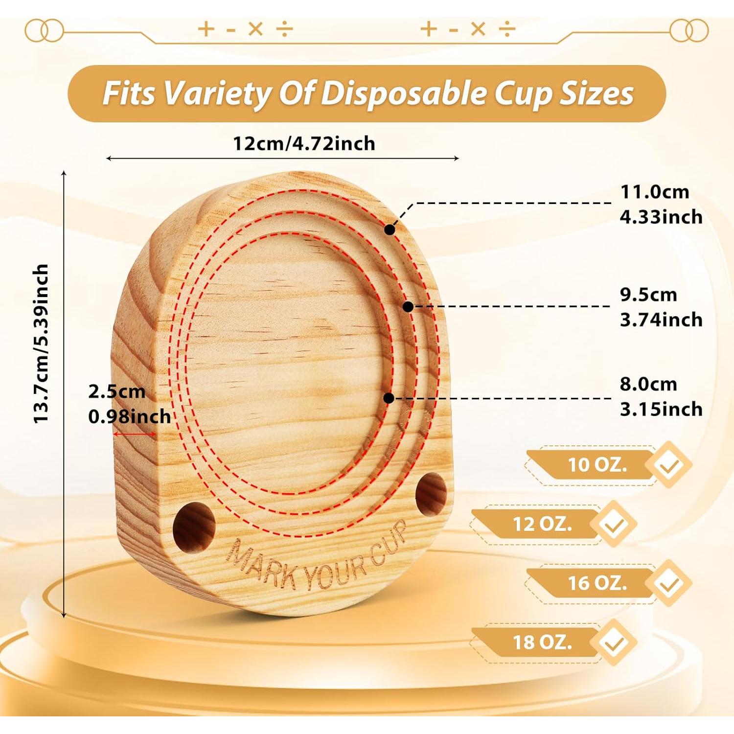 Soporte para Vasos de Fiesta Mlatnod con Marcador - 14x12 cm