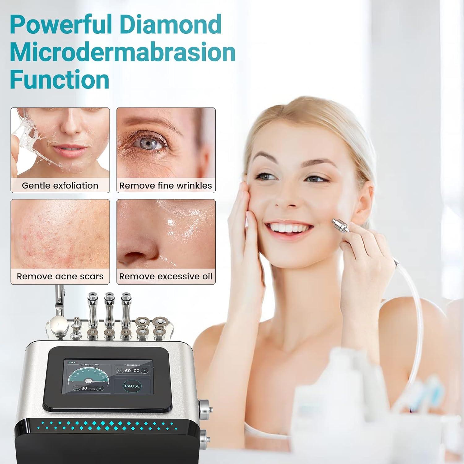 Beauty Star 3 in 1 Vacuum Cupping Therapy Machine with 1800ml Large Cups and Gua Sha Pumps, Professional Diamond Microdermabrasion Machine with Spray Gun, Max Sunction 80cmHg
