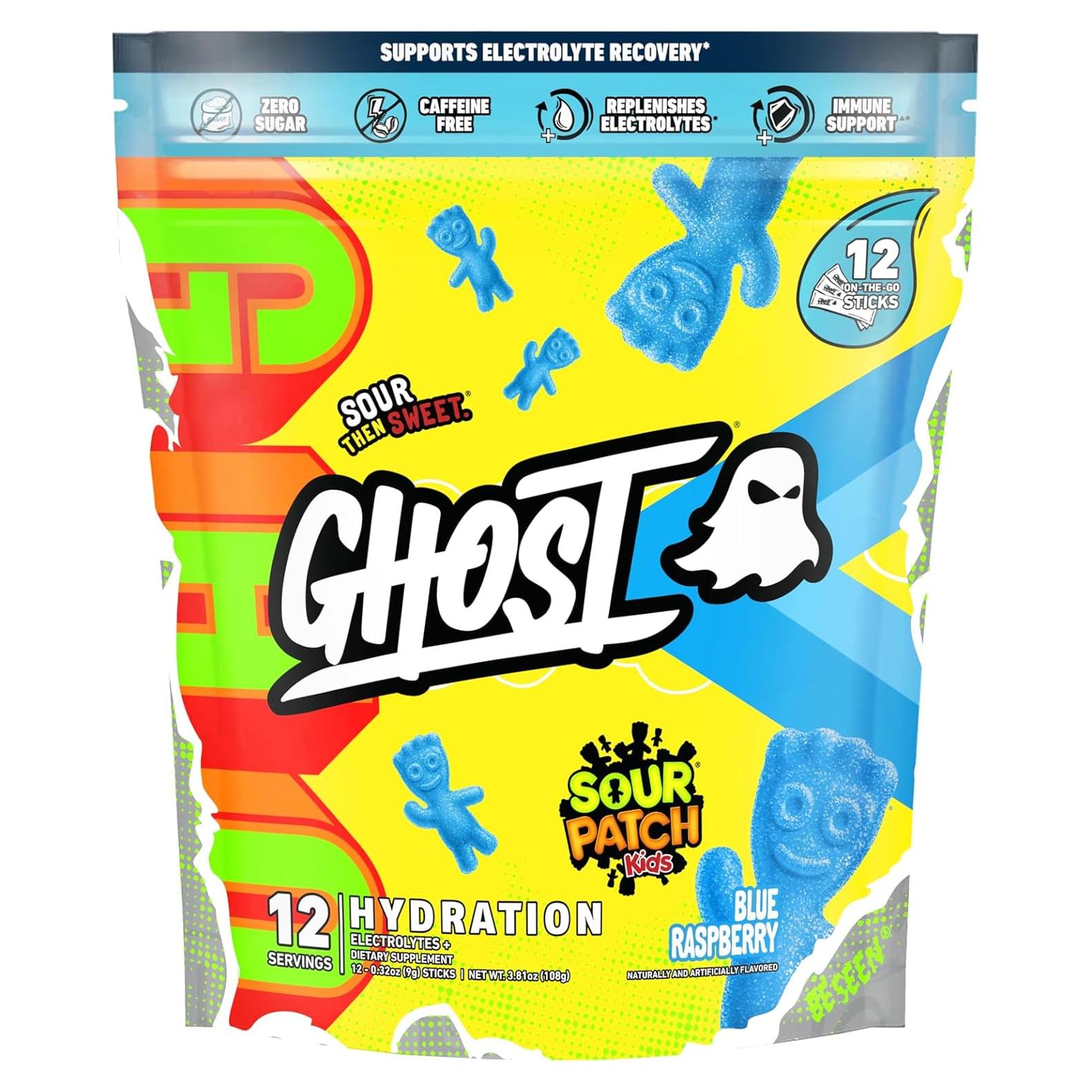 GHOST Hidratación Electrolitos Sour Patch Kids 12 Palitos