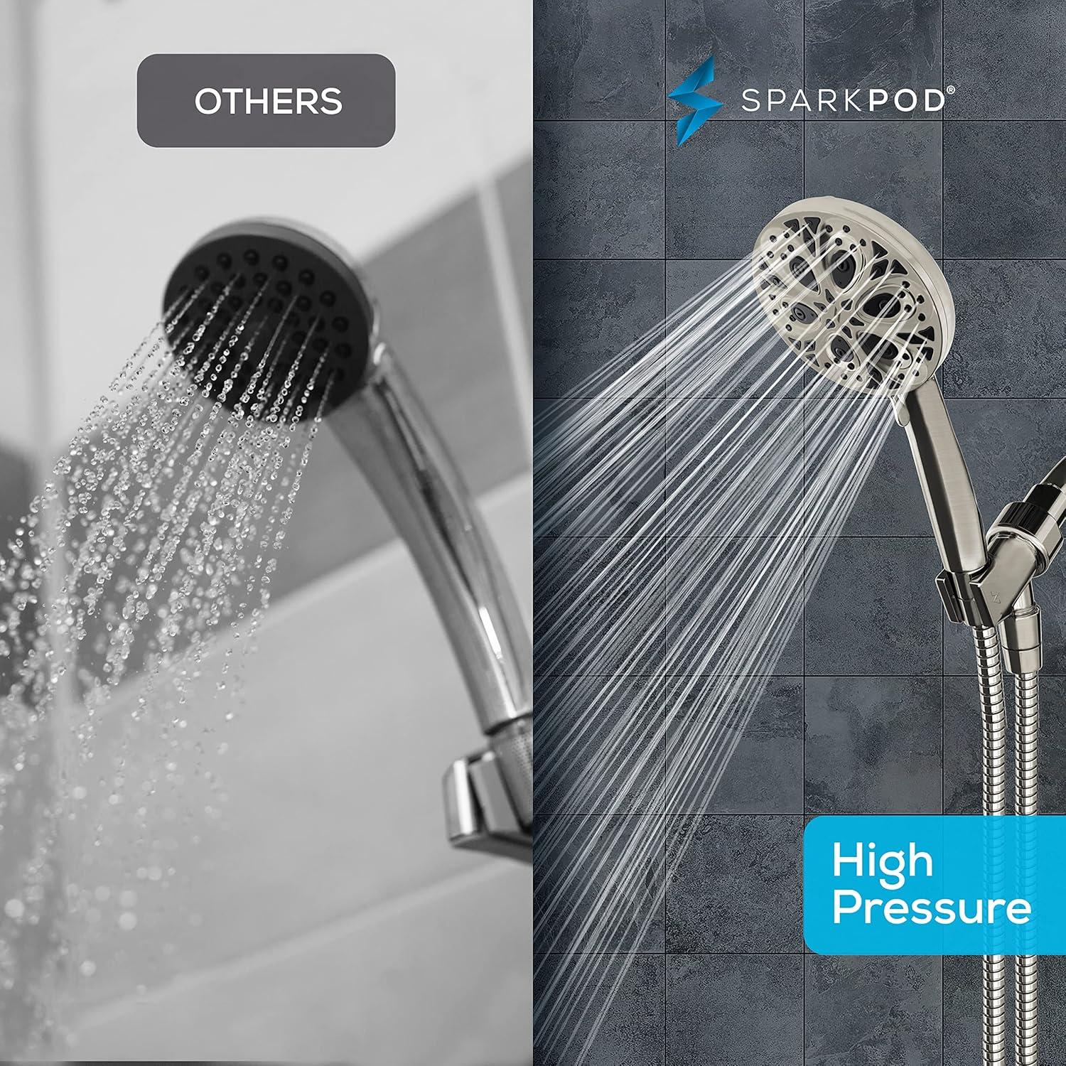 Cabezal de Ducha SparkPod 10 Modos Alta Presión 12.7 cm