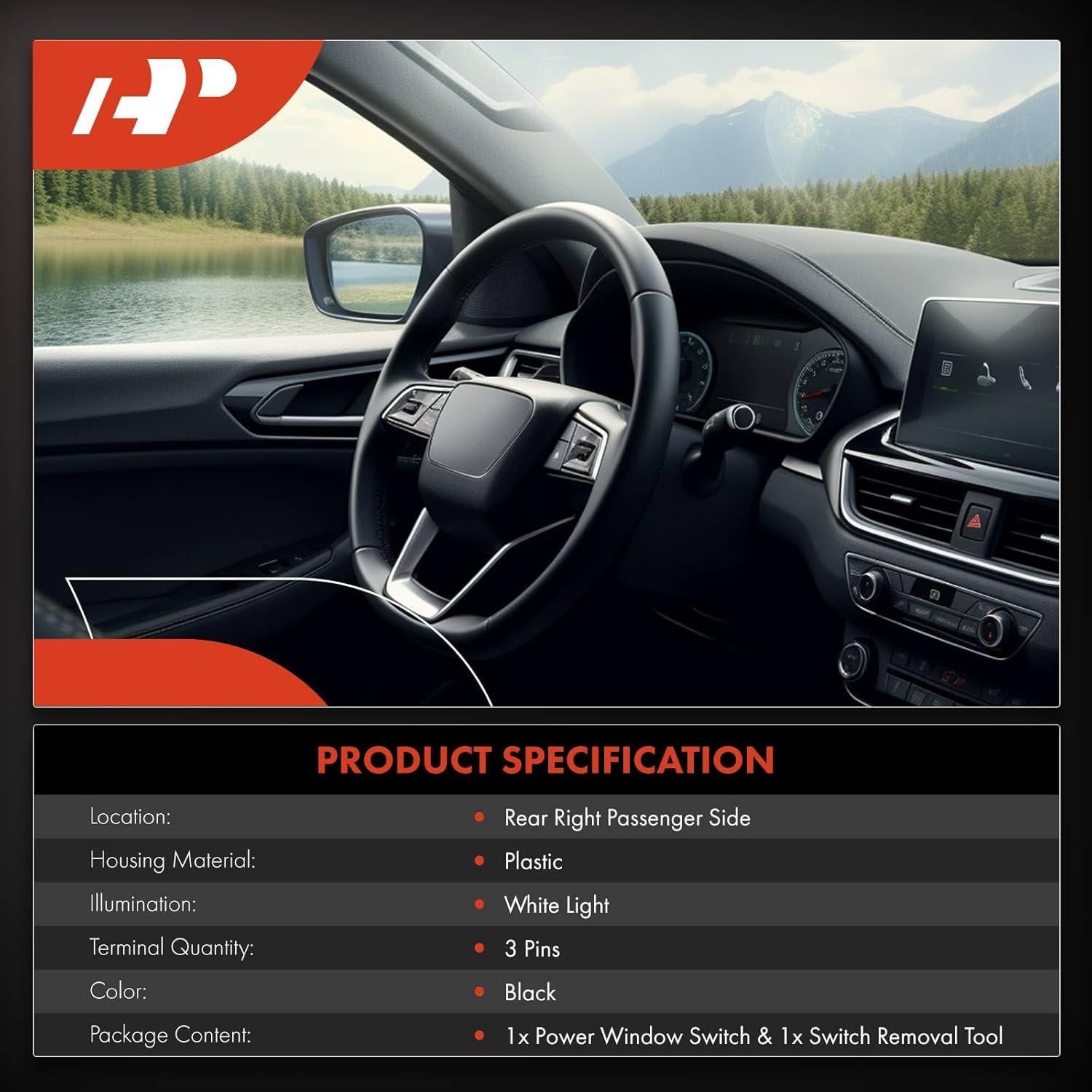 Interruptor Ventana Eléctrica A-Premium para Mercedes-Benz S550