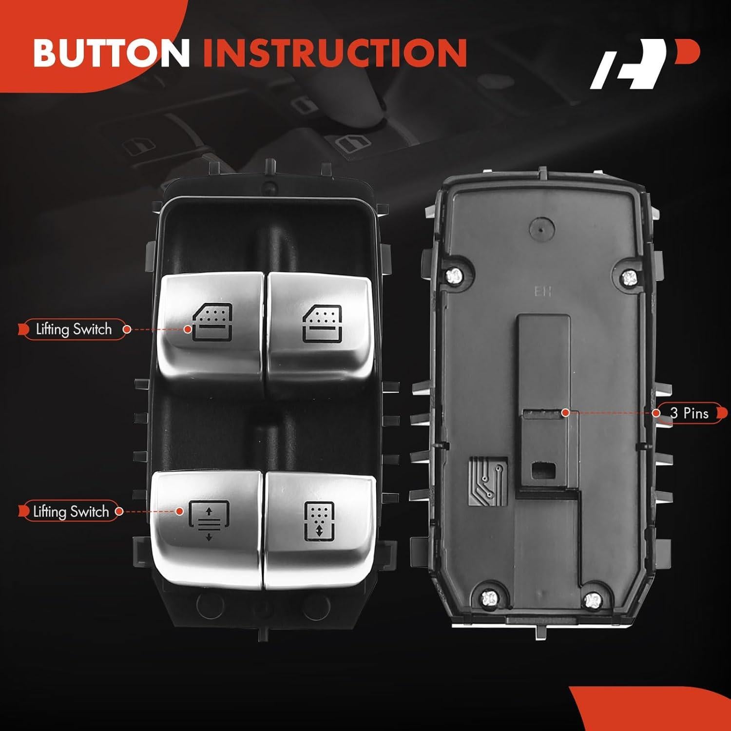 Interruptor Ventana Eléctrica A-Premium para Mercedes-Benz S550