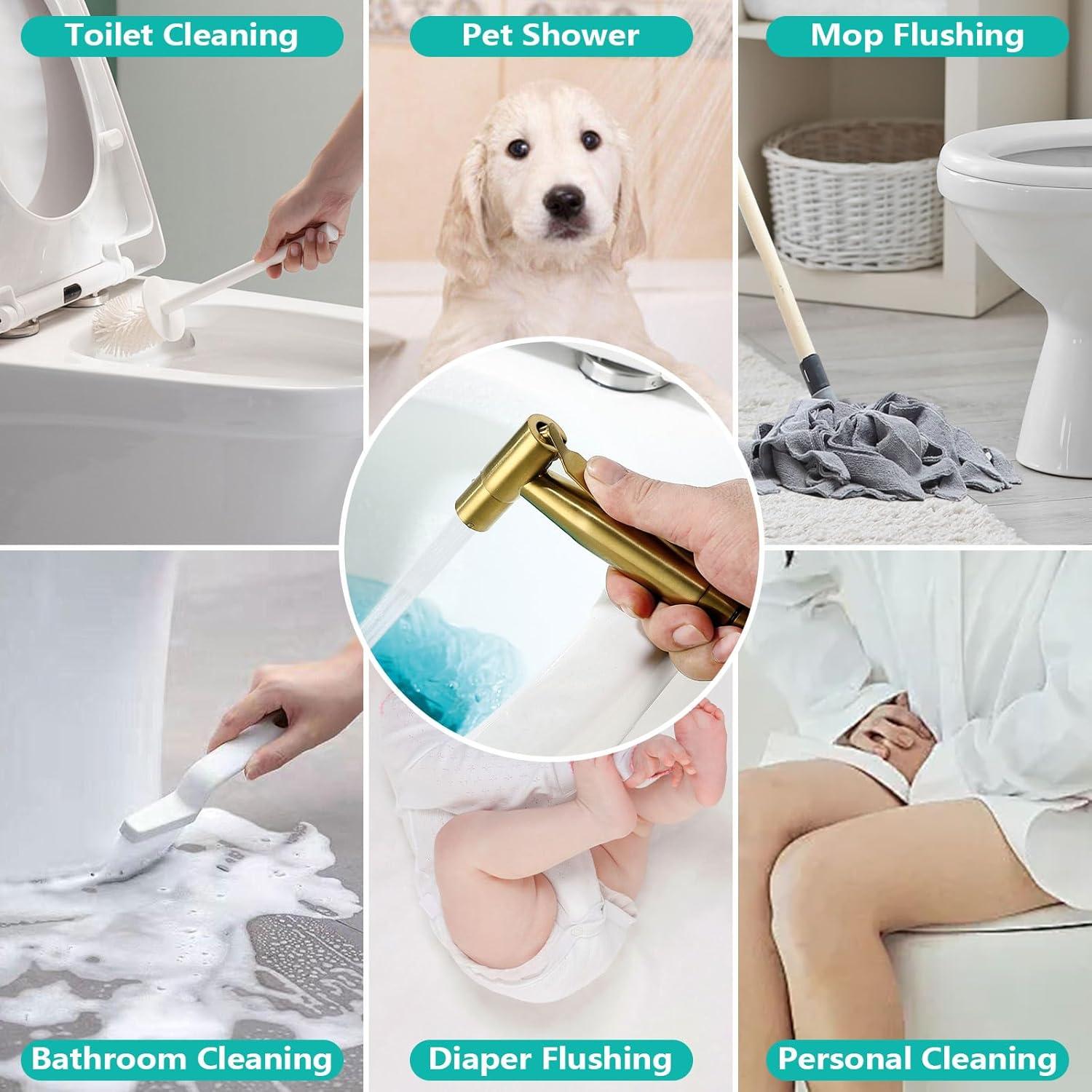 Pulverizador de Bidet de Mano BARROCK Acero Inoxidable Oro