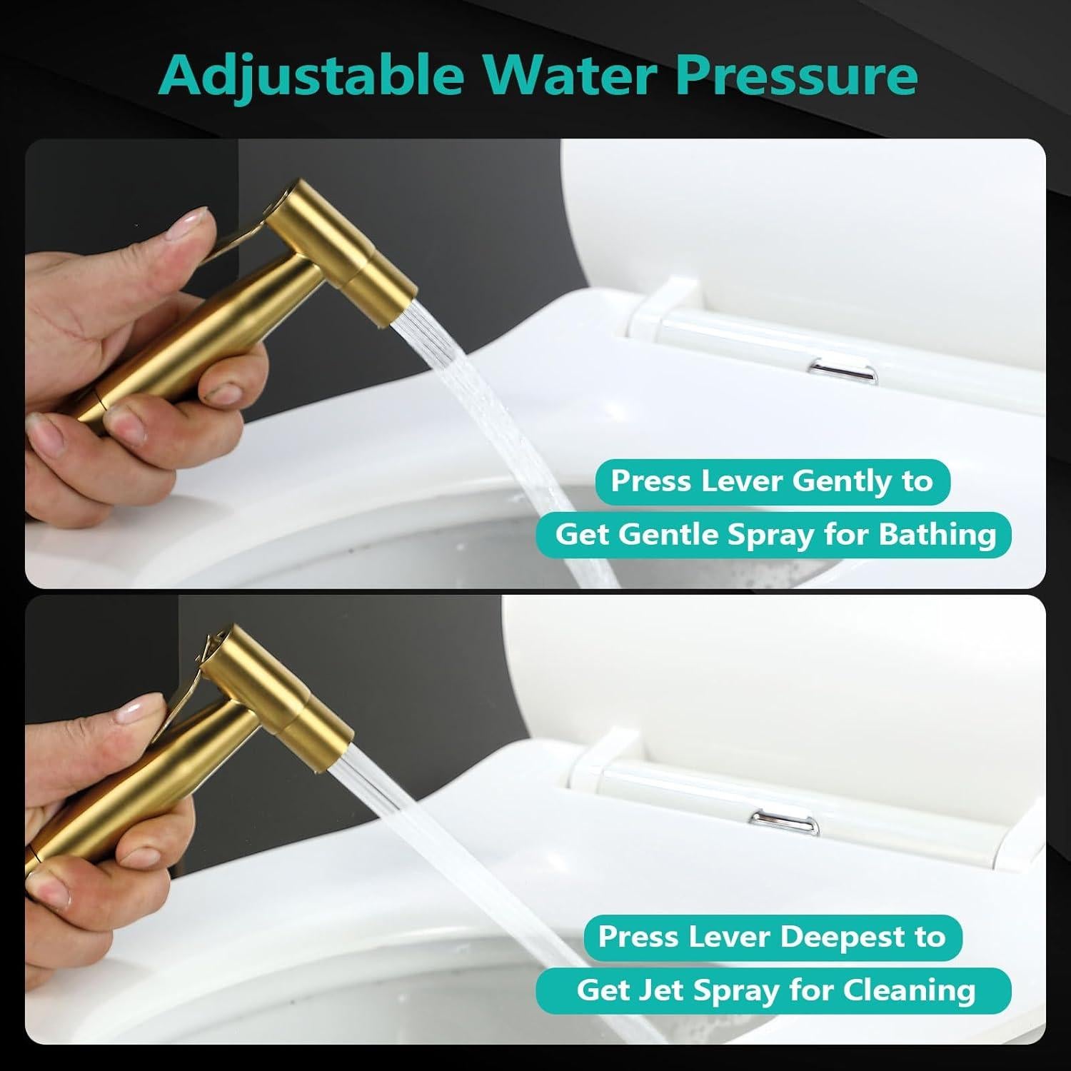 Pulverizador de Bidet de Mano BARROCK Acero Inoxidable Oro