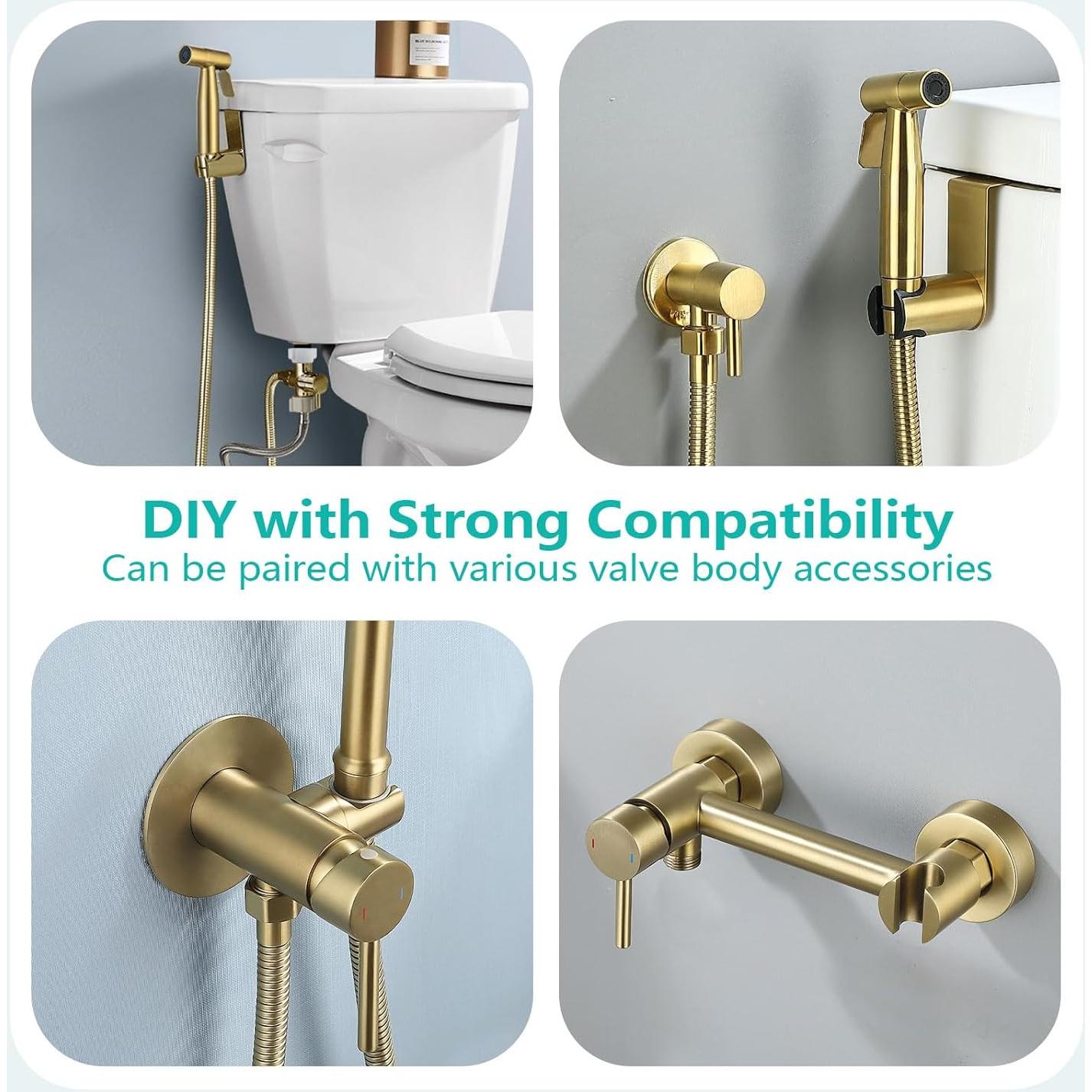 Pulverizador de Bidet de Mano BARROCK Acero Inoxidable Oro