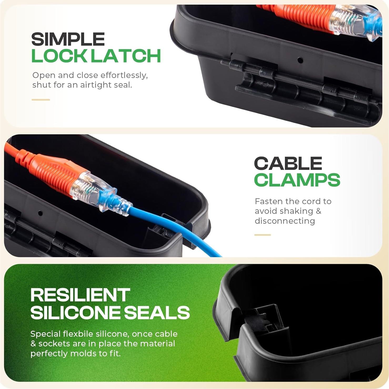 SockitBox Pequeña Negra - Caja Eléctrica a Prueba de Agua