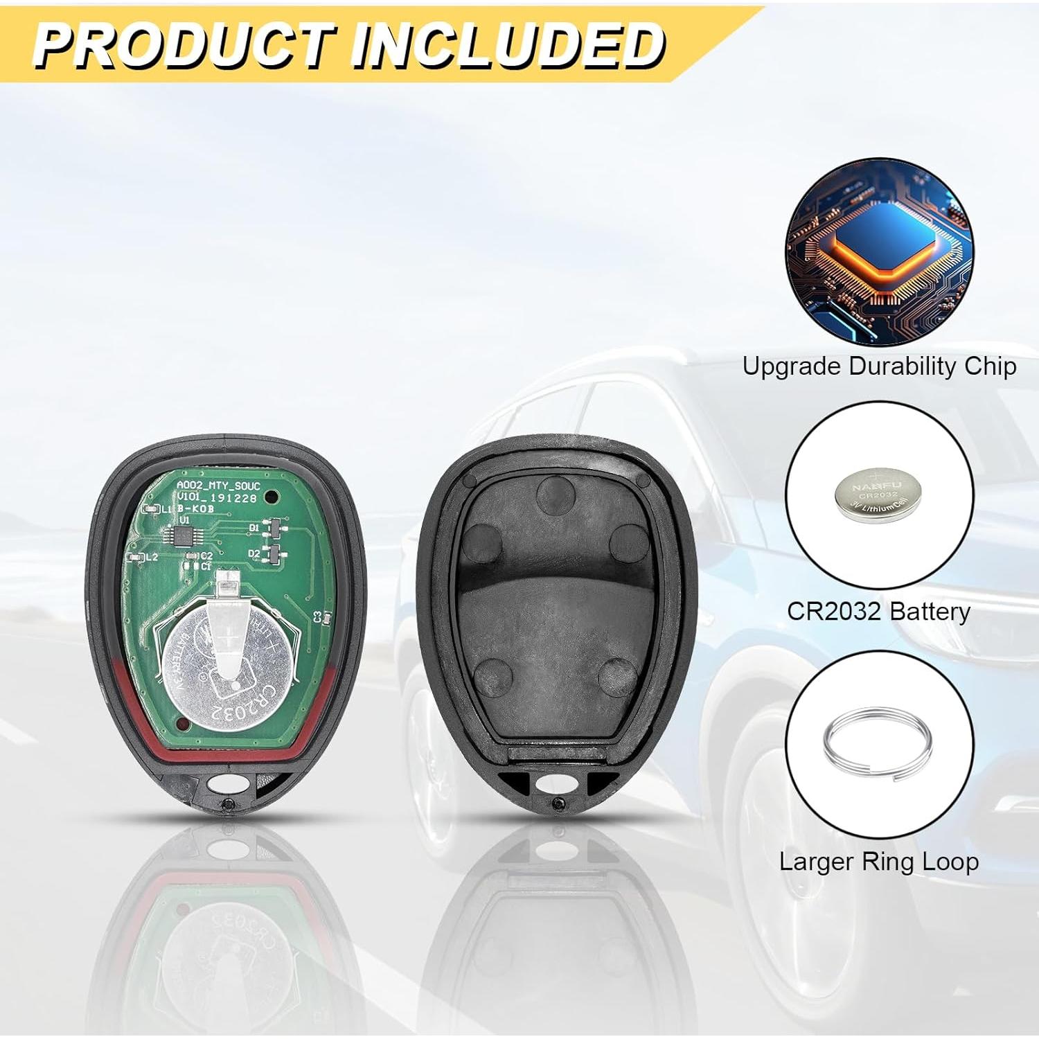 Control Remoto Llave Vurkcy para Chevy y Pontiac 4 Botones