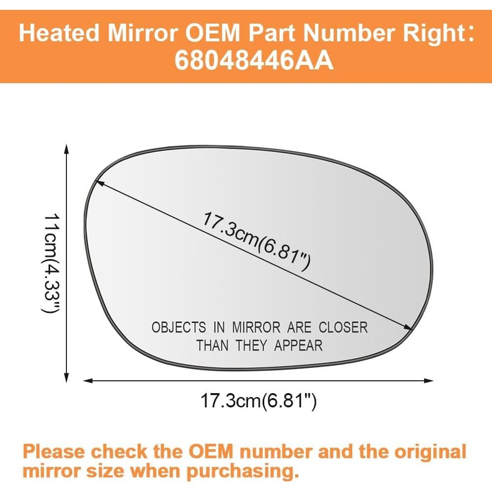 Espejo Calefaccionado Senzeal Lado Derecho Dodge Challenger