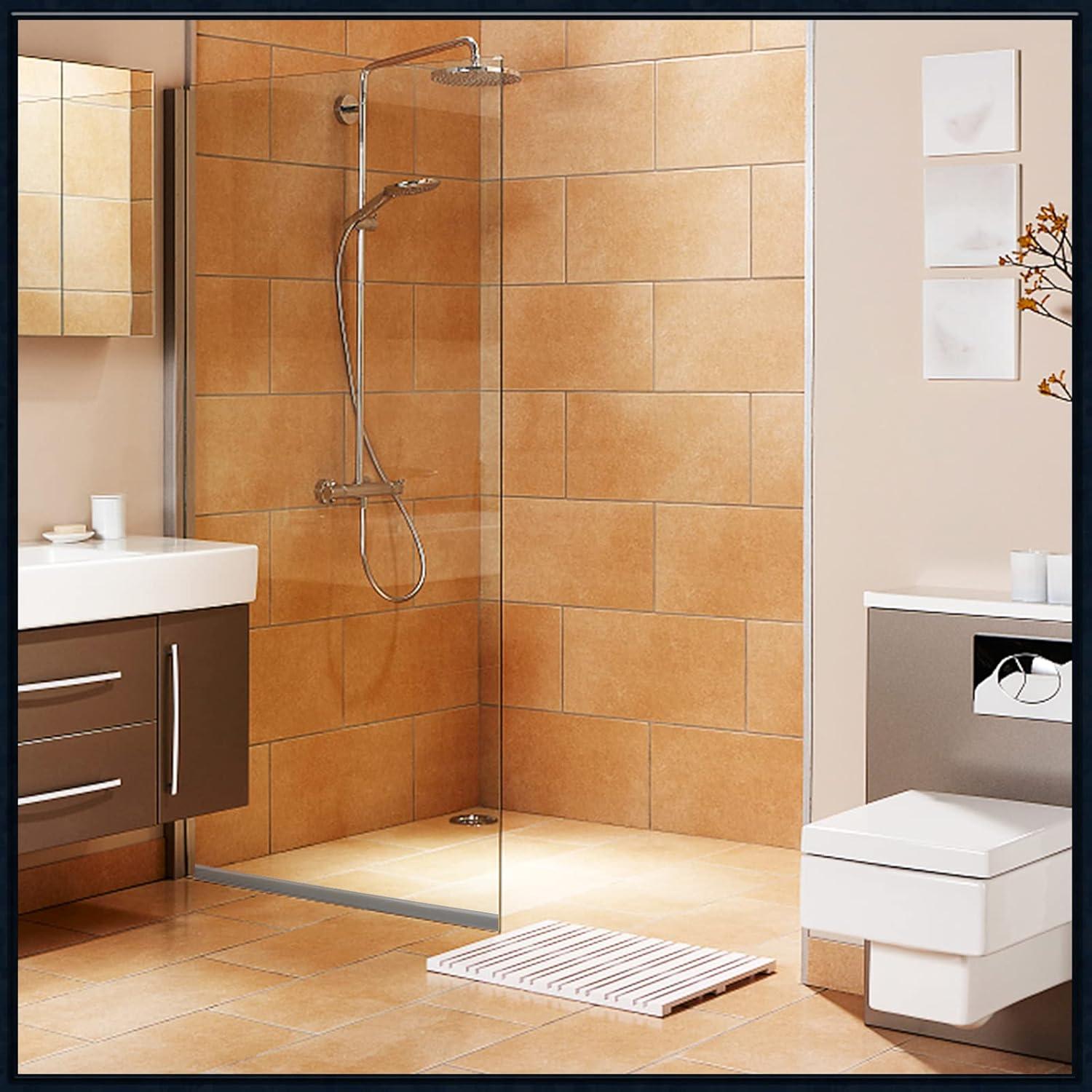 Barrera de Drenaje de Ducha Plegable Raycity 170 cm Gris