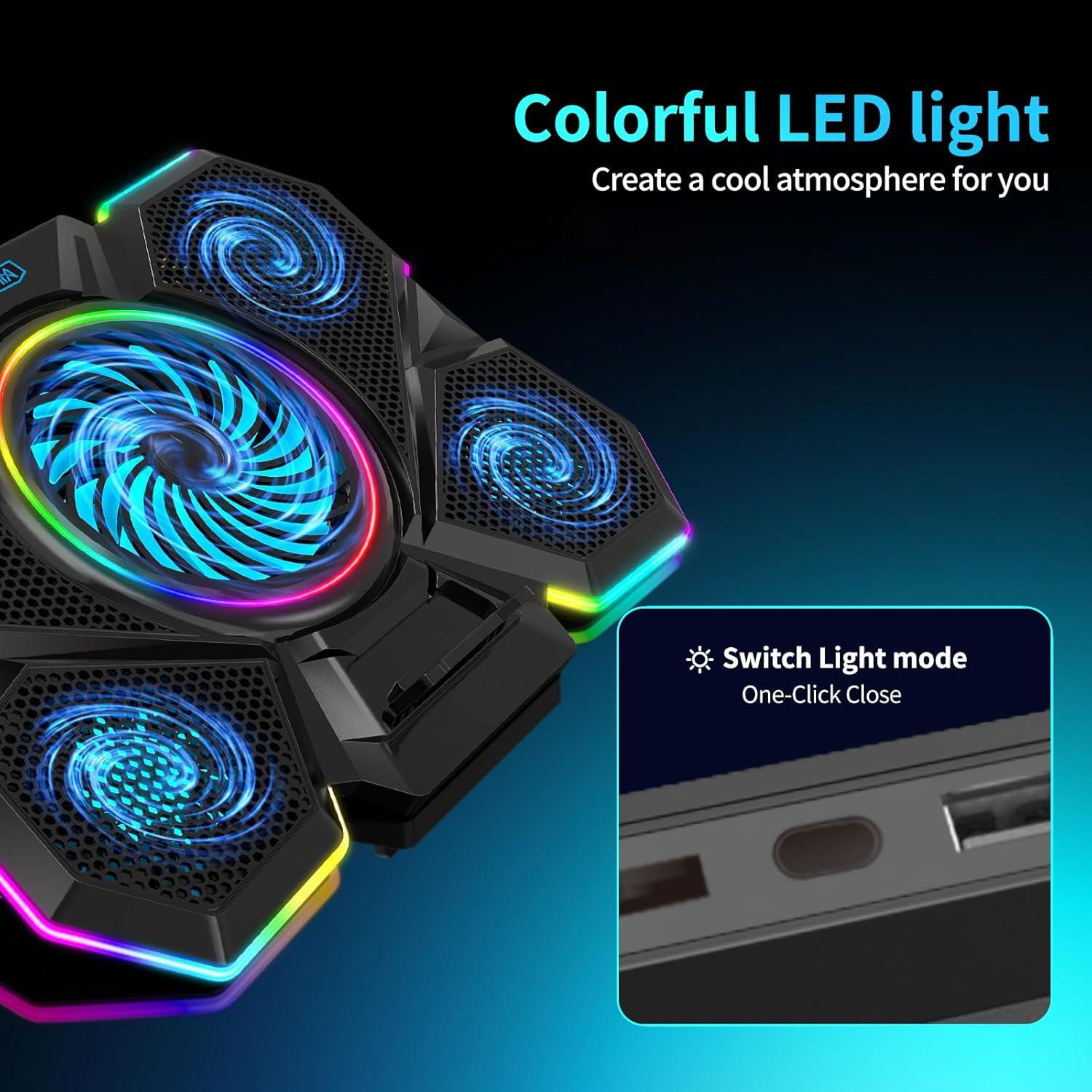 Base de Enfriamiento para Laptop AIMIUZI F13 con 5 Ventiladores