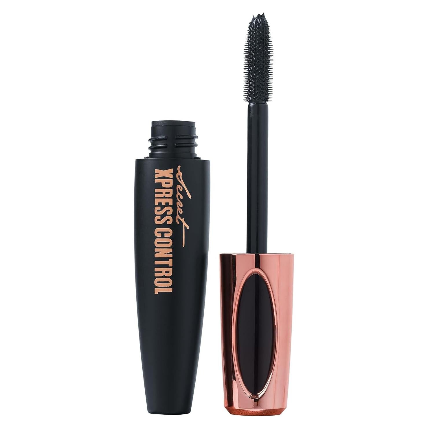 Secret Xpress Control 4D Silk Fiber Lash Mascara, Lengthening and Thick, Volume, Long Lasting, Smudge-Proof, All Day Full, Long, Thick, Smudge-Proof Eyelashes