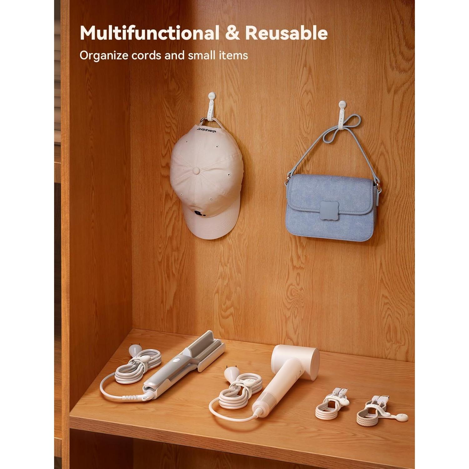 Organizador de Cables Magnético JOYROOM 12 Piezas Silicona Blanca