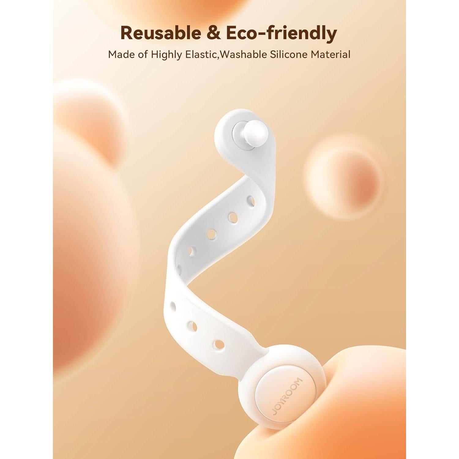 Organizador de Cables Magnético JOYROOM 12 Piezas Silicona Blanca